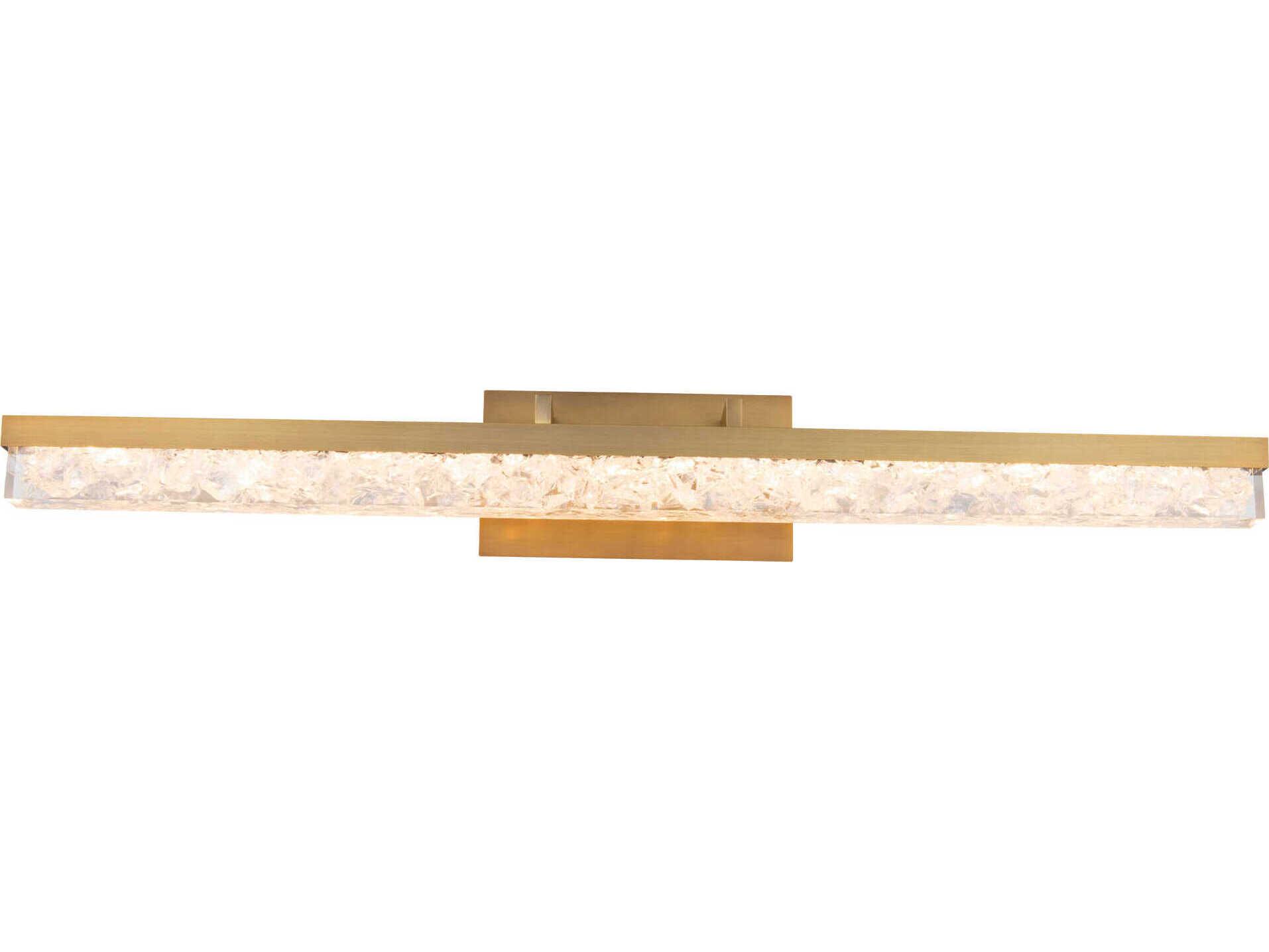 Modern Forms Minx 1-Light Aged Brass Crystal LED Vanity Light