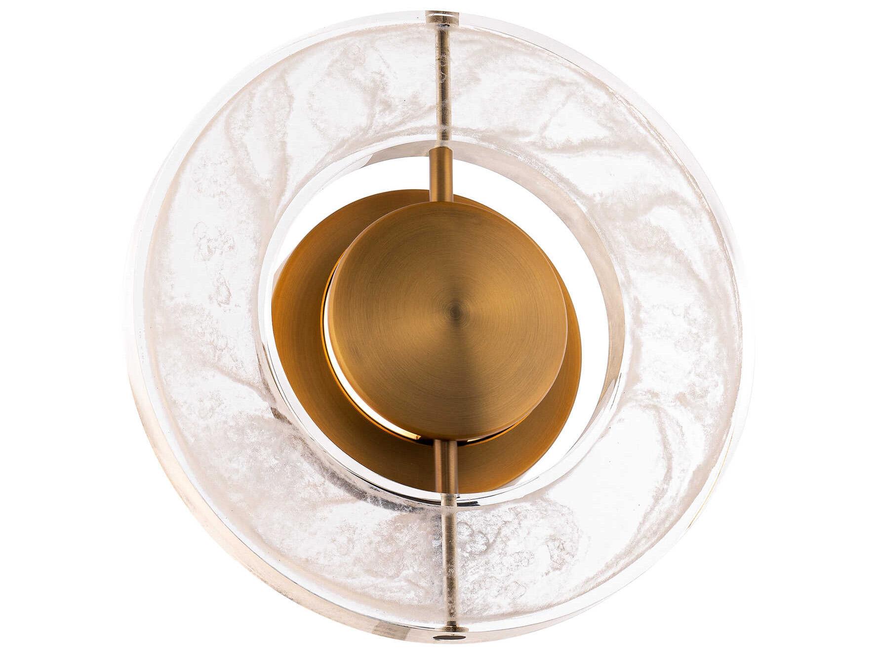Modern Forms Cymbal 1-Light Aged Brass LED Wall Sconce