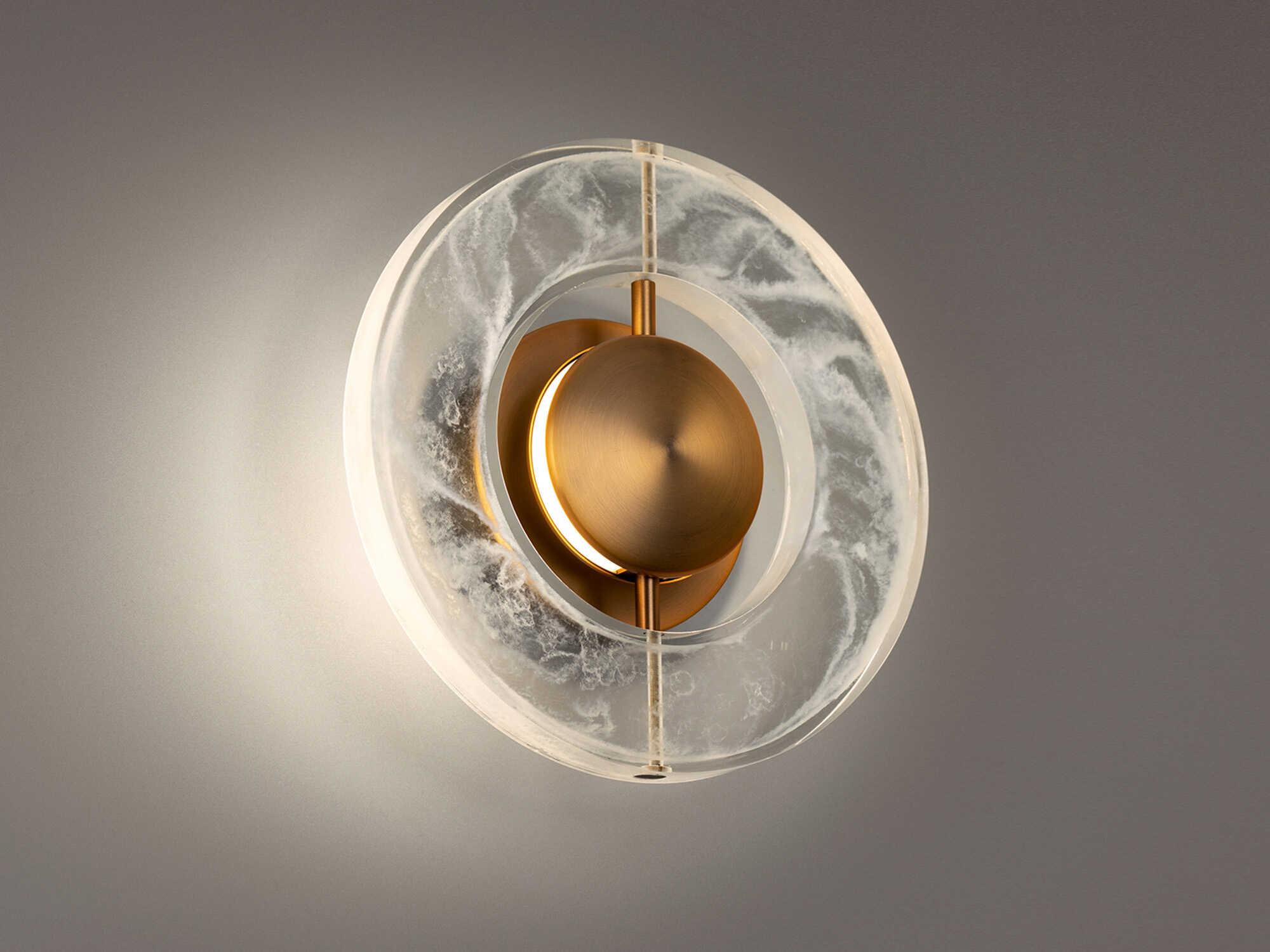 Modern Forms Cymbal 1-Light Aged Brass LED Wall Sconce