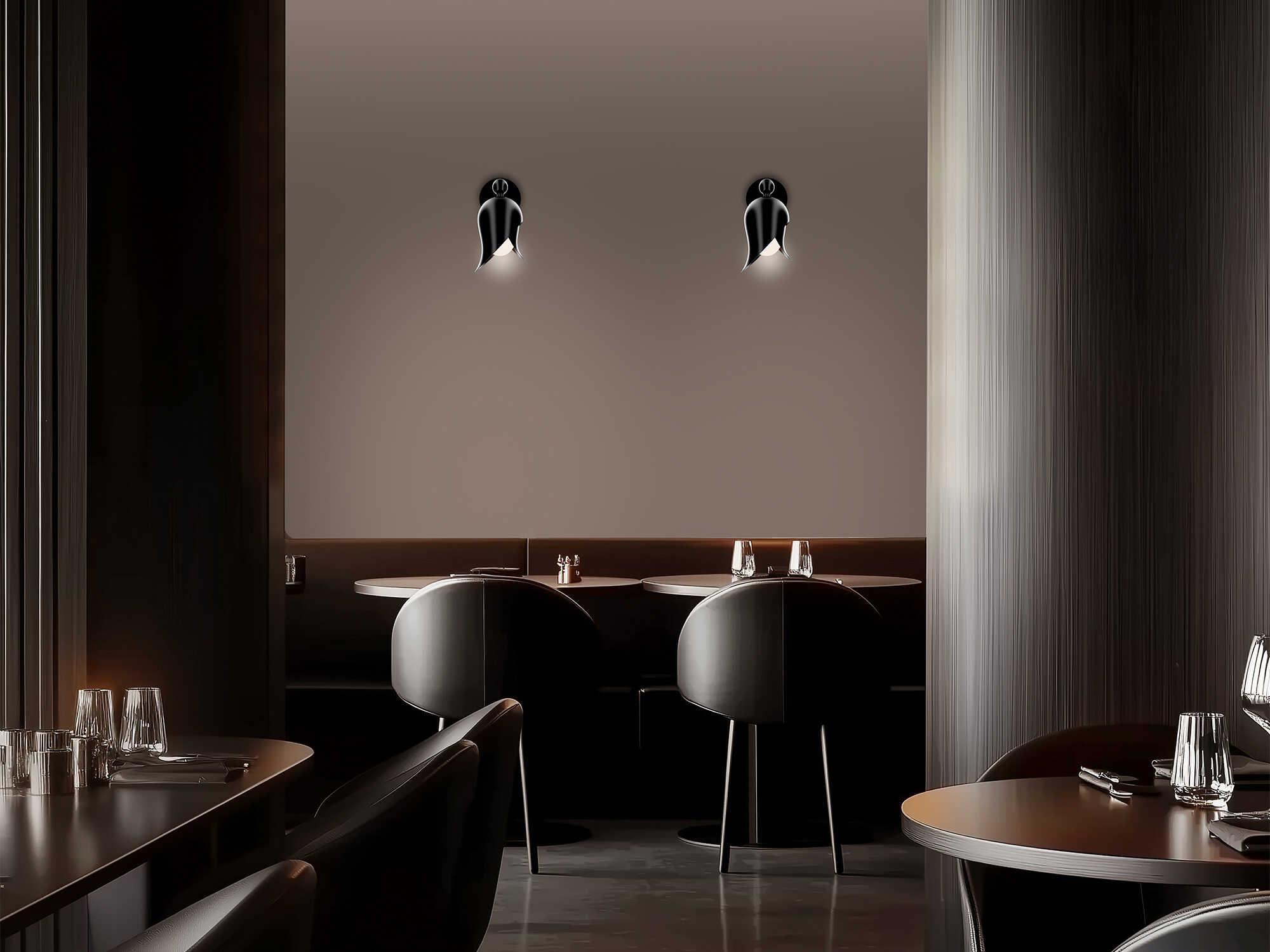 Modern Forms Elixir 1-Light Polished Black Nickel Wall Sconce