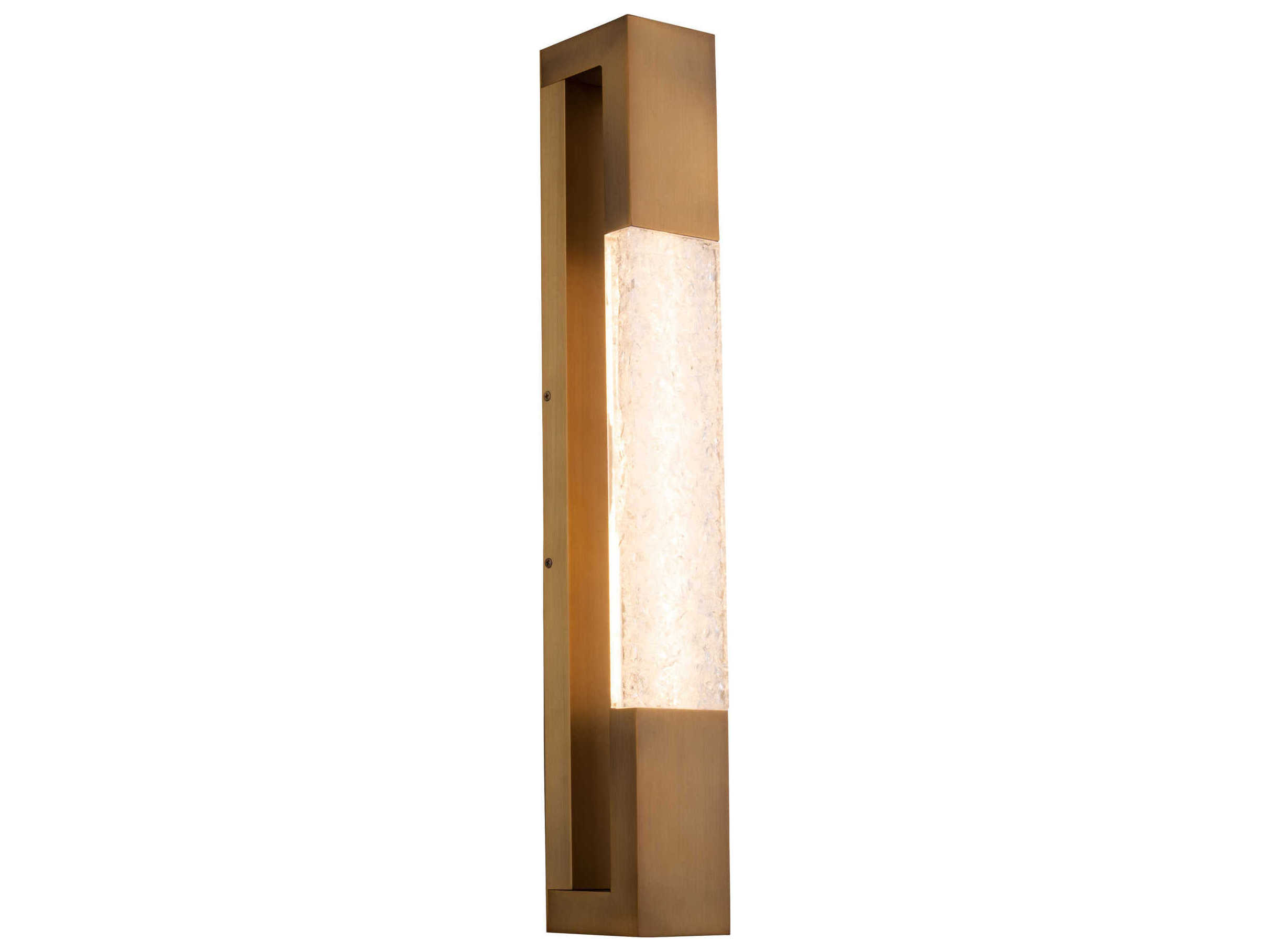 Modern Forms Ember 1-Light Aged Brass Crystal LED Wall Sconce