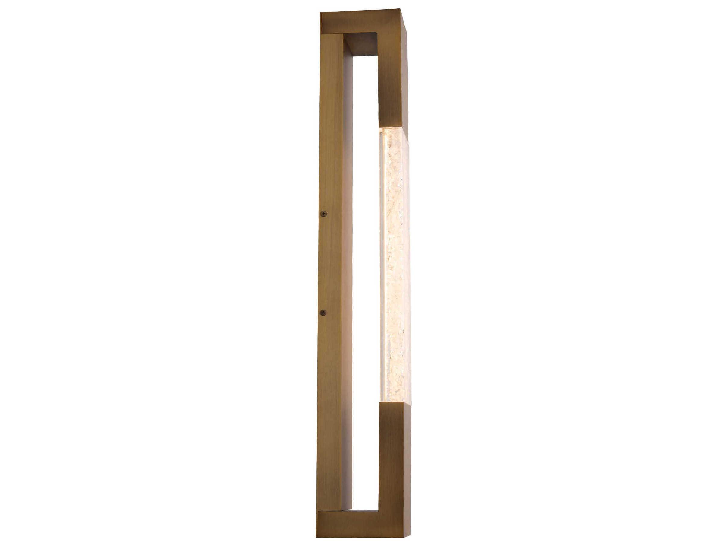 Modern Forms Ember 1-Light Aged Brass Crystal LED Wall Sconce
