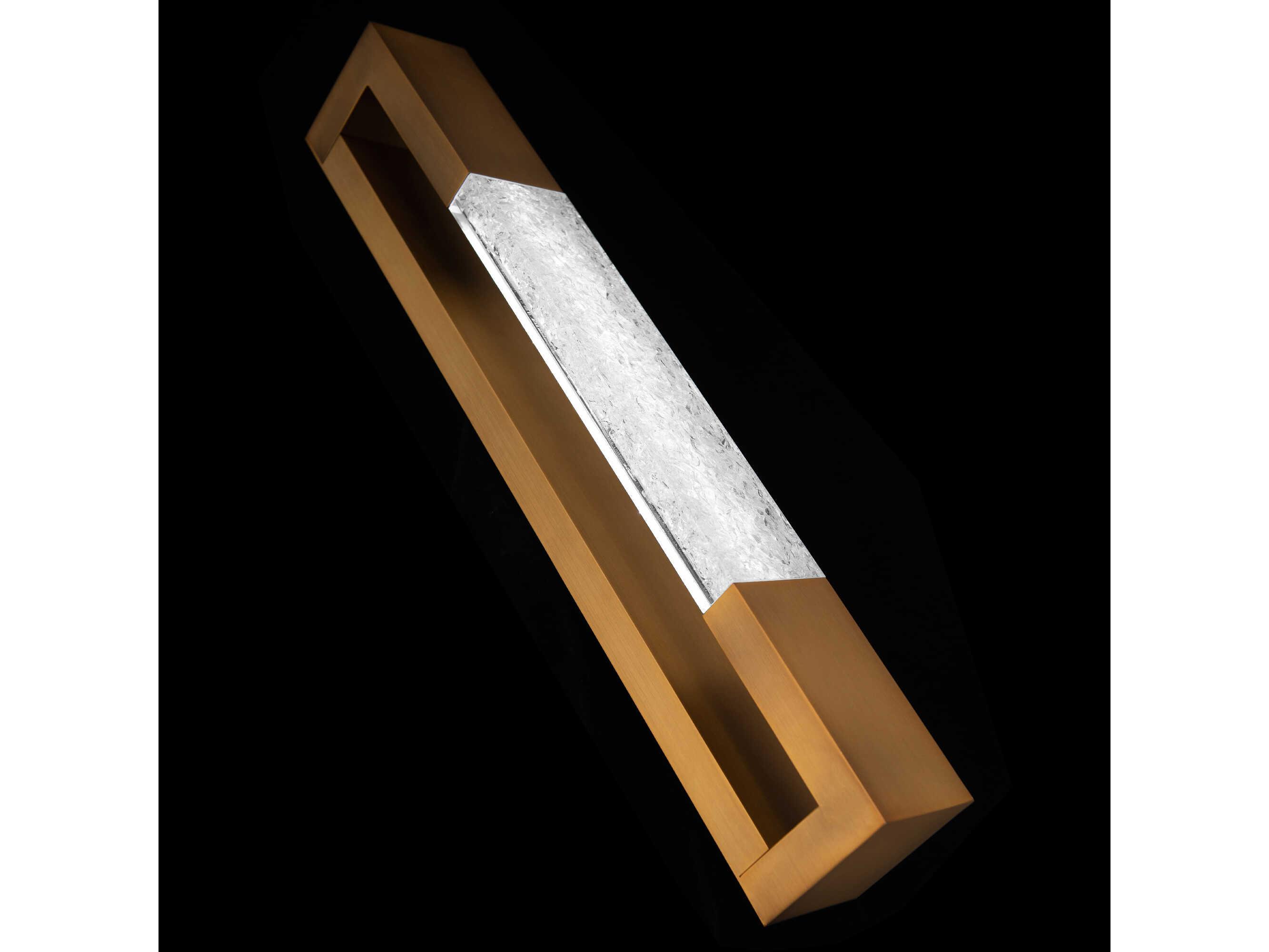 Modern Forms Ember 1-Light Aged Brass Crystal LED Wall Sconce