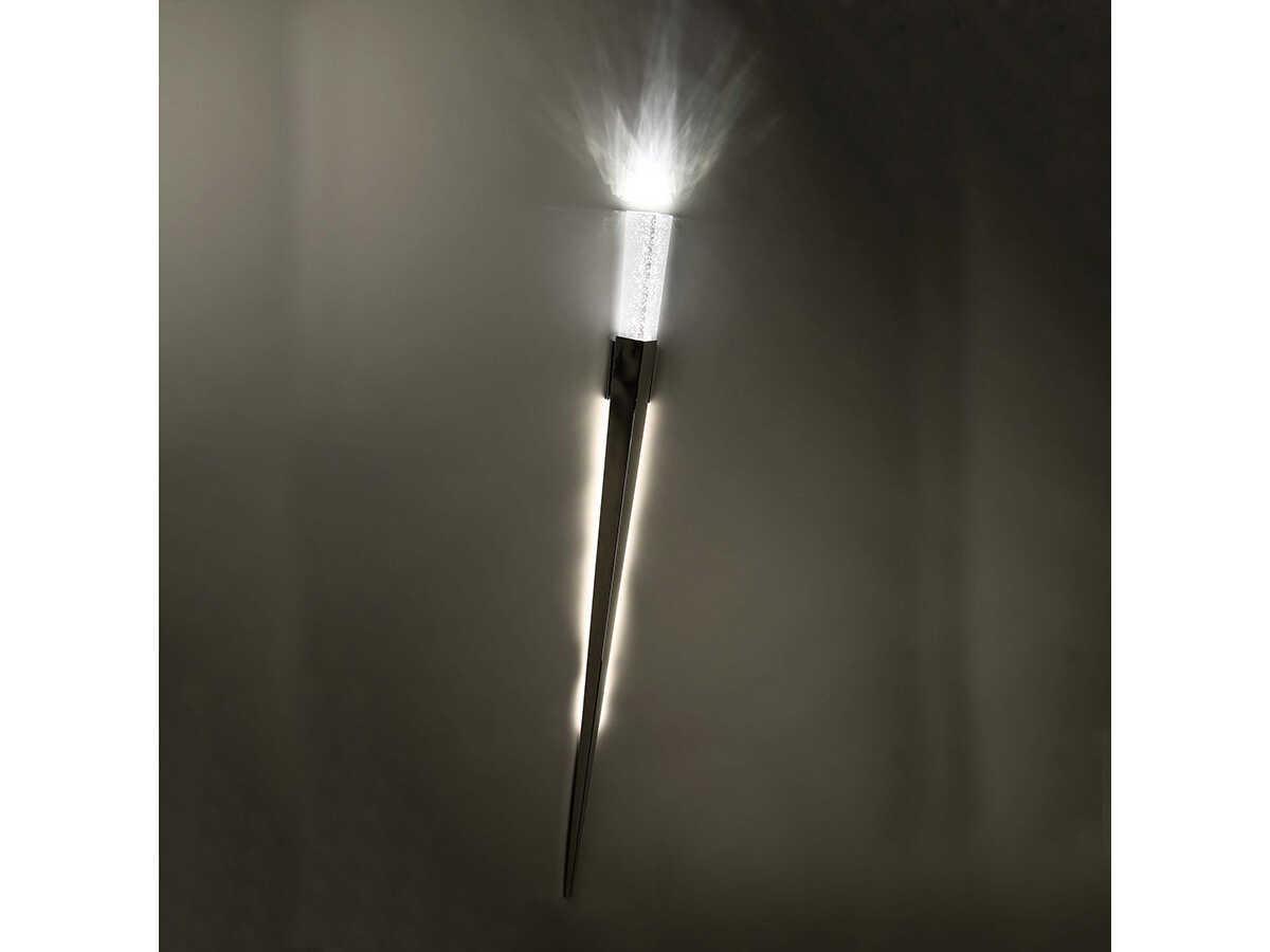 Modern Forms Elessar 1-Light Polished Nickel Glass LED Wall Sconce