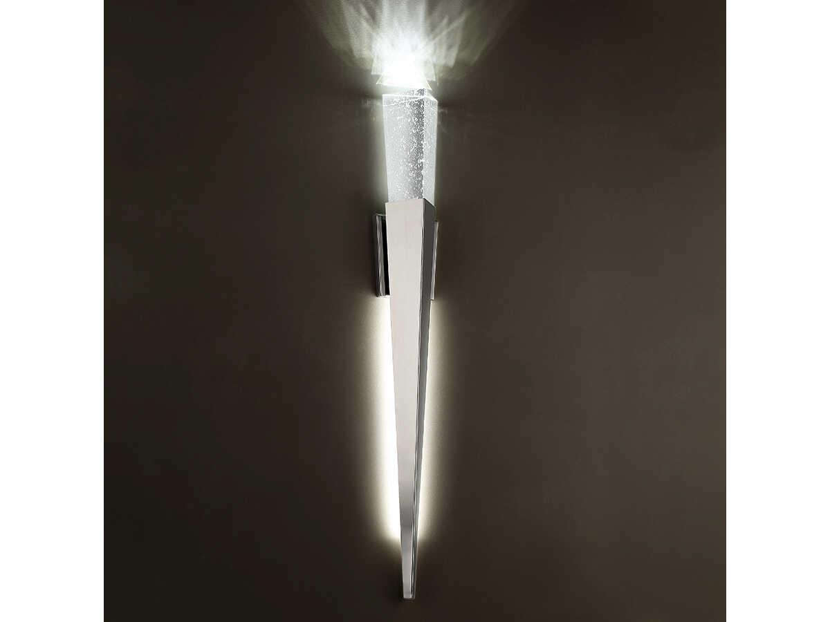 Modern Forms Elessar 1-Light Polished Nickel Glass LED Wall Sconce