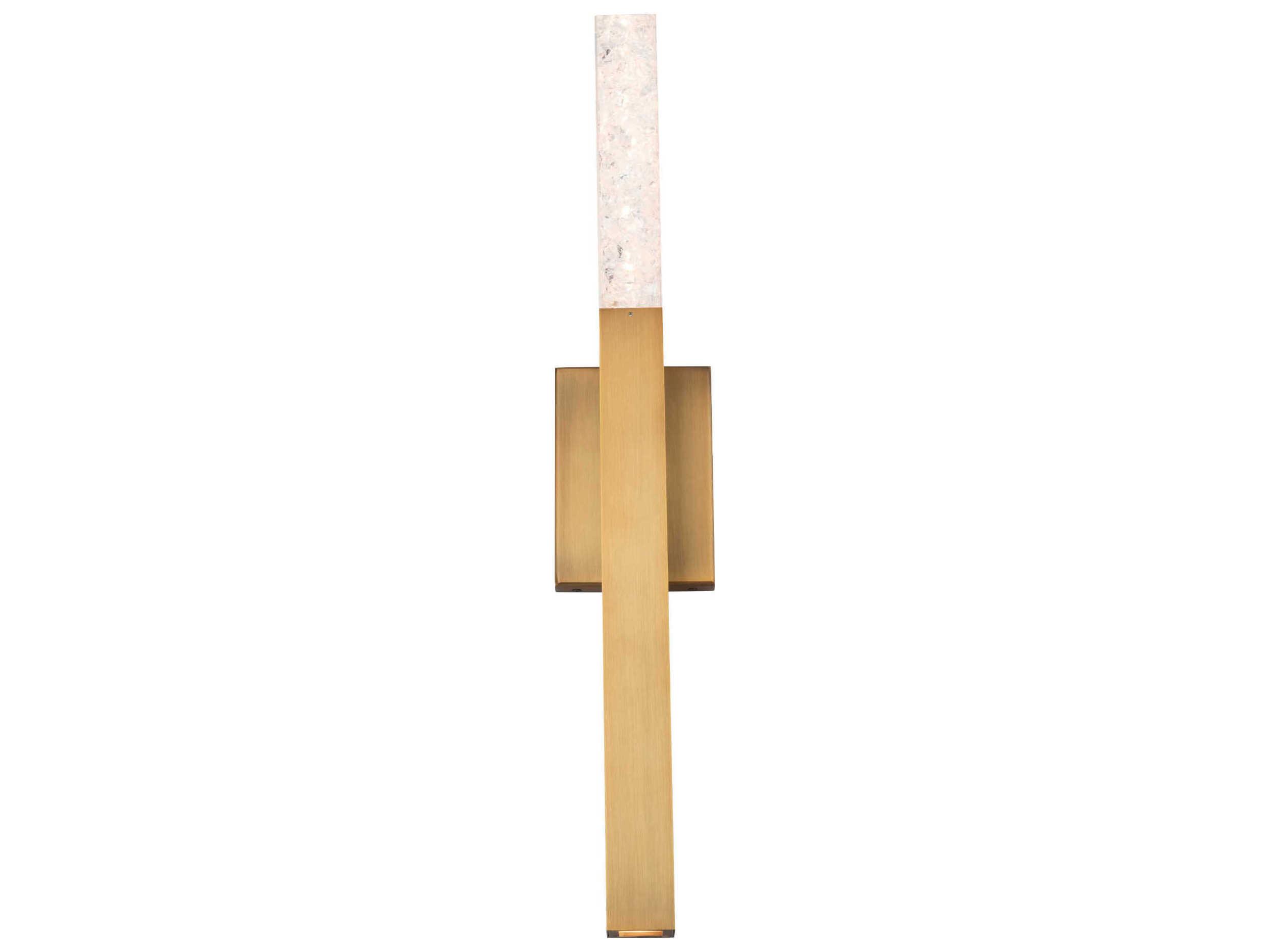 Modern Forms Minx 1-Light Aged Brass Crystal LED Wall Sconce