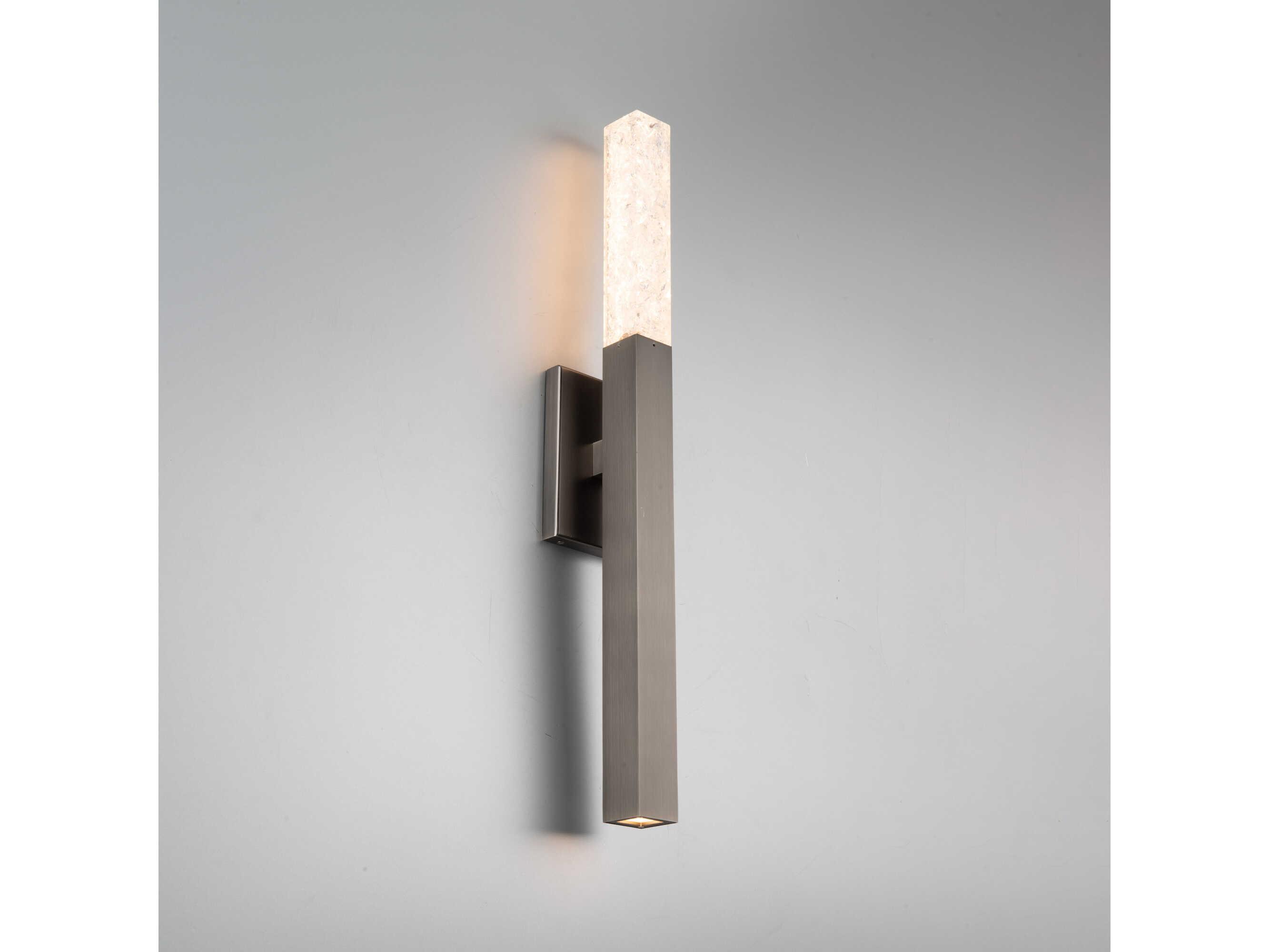 Modern Forms Minx 1-Light Antique Nickel Crystal LED Wall Sconce