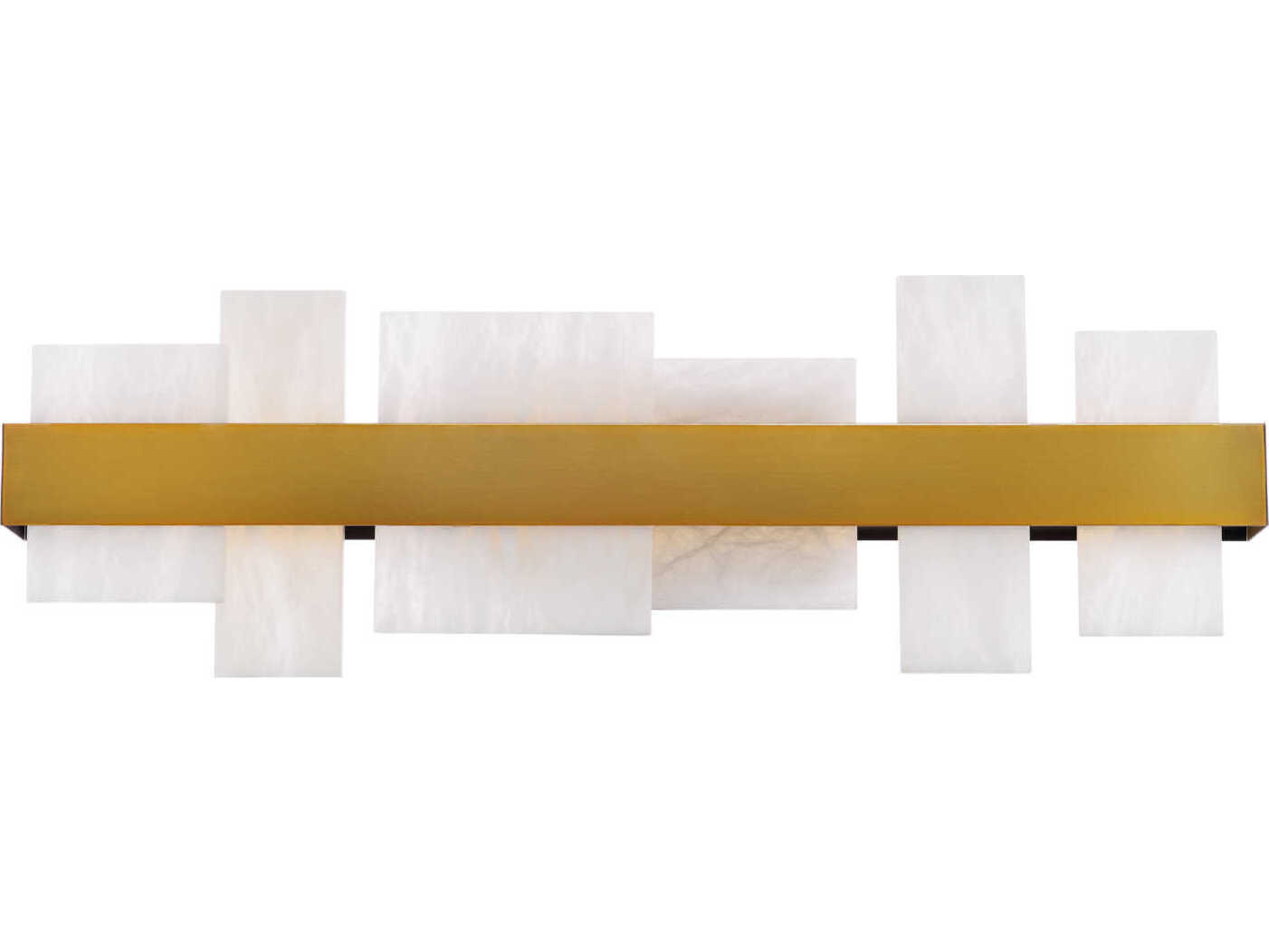 Modern Forms Acropolis 1-Light Aged Brass White LED Vanity Light
