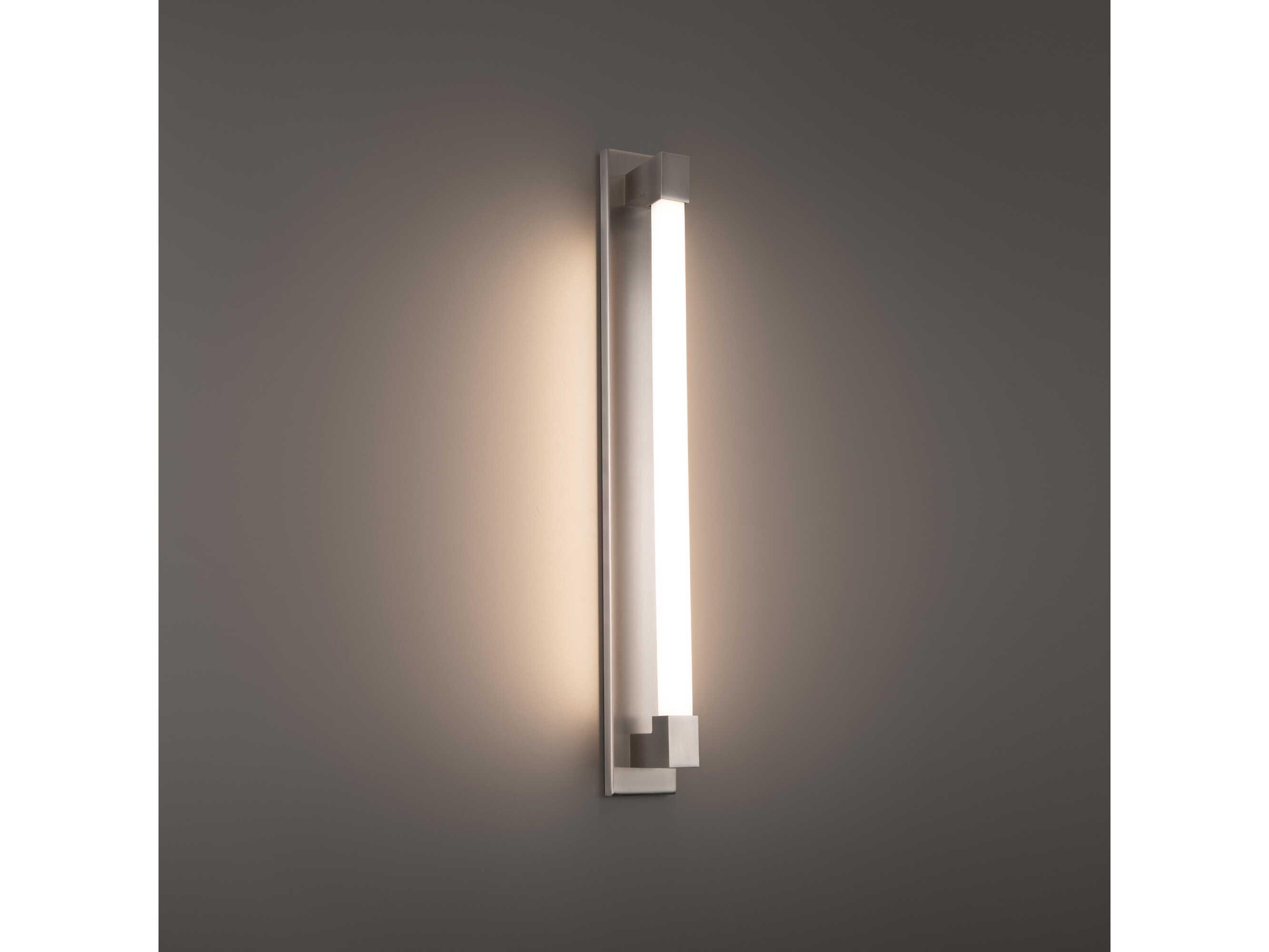 Modern Forms Barre 1-Light Brushed Nickel LED Vanity Light