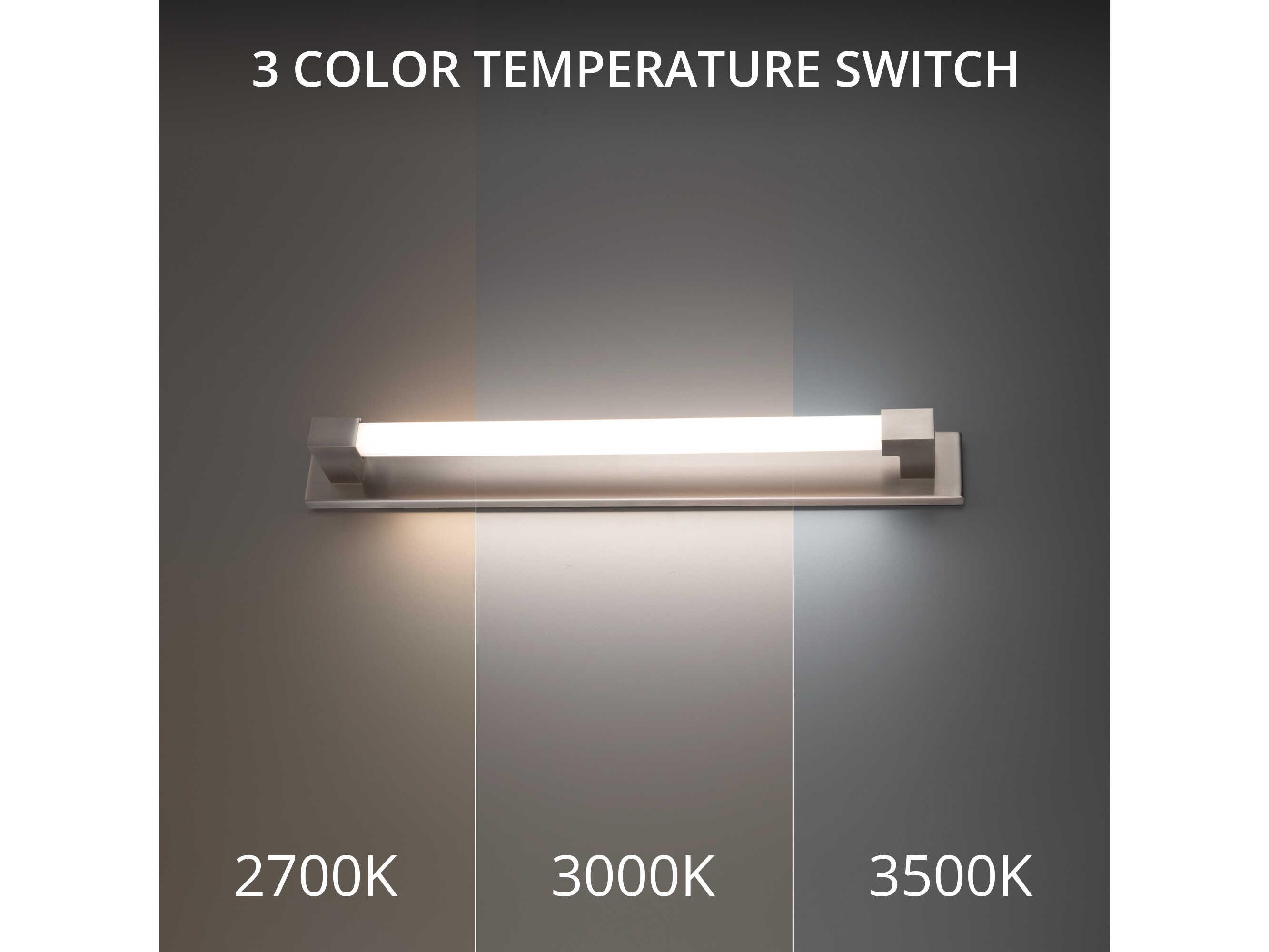 Modern Forms Barre 1-Light Brushed Nickel LED Vanity Light