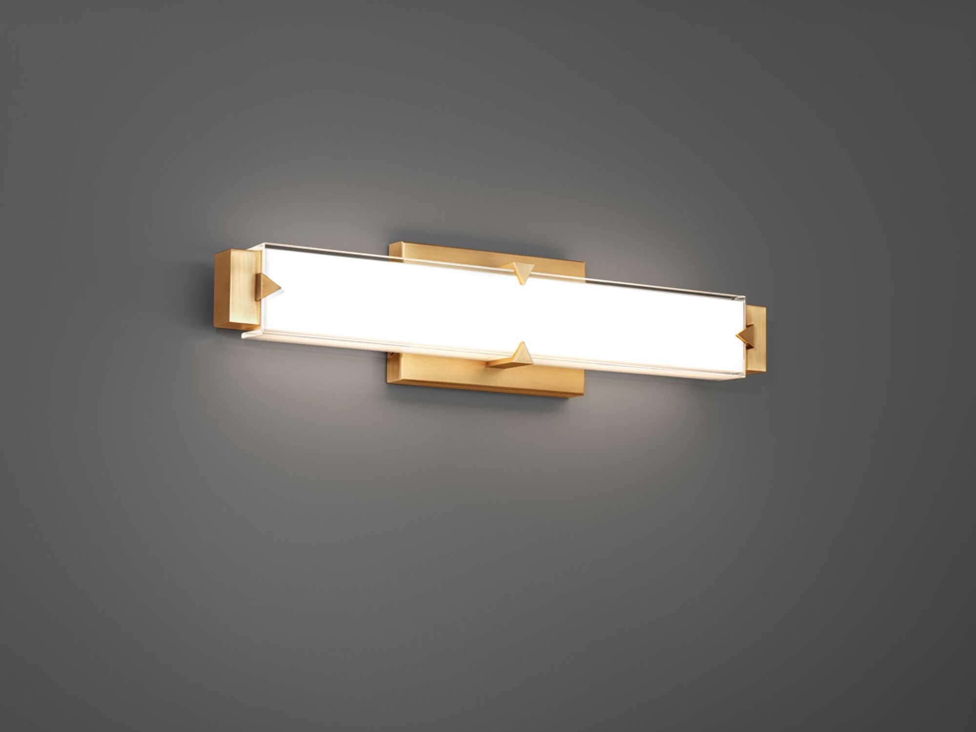 Modern Forms Carlisle 1-Light Aged Brass Vanity Light
