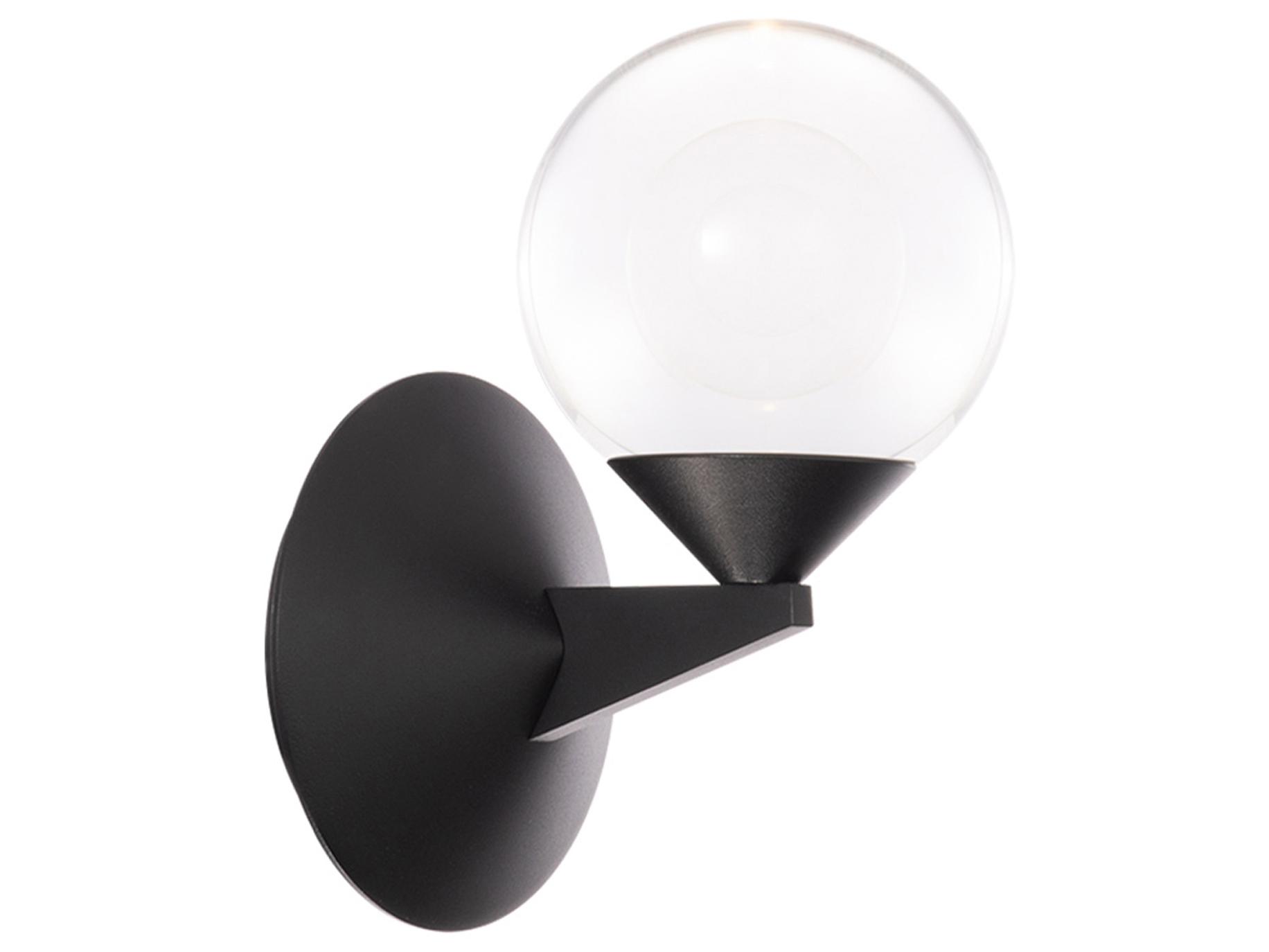 Modern Forms Double Bubble 1-Light Black Crystal LED Wall Sconce