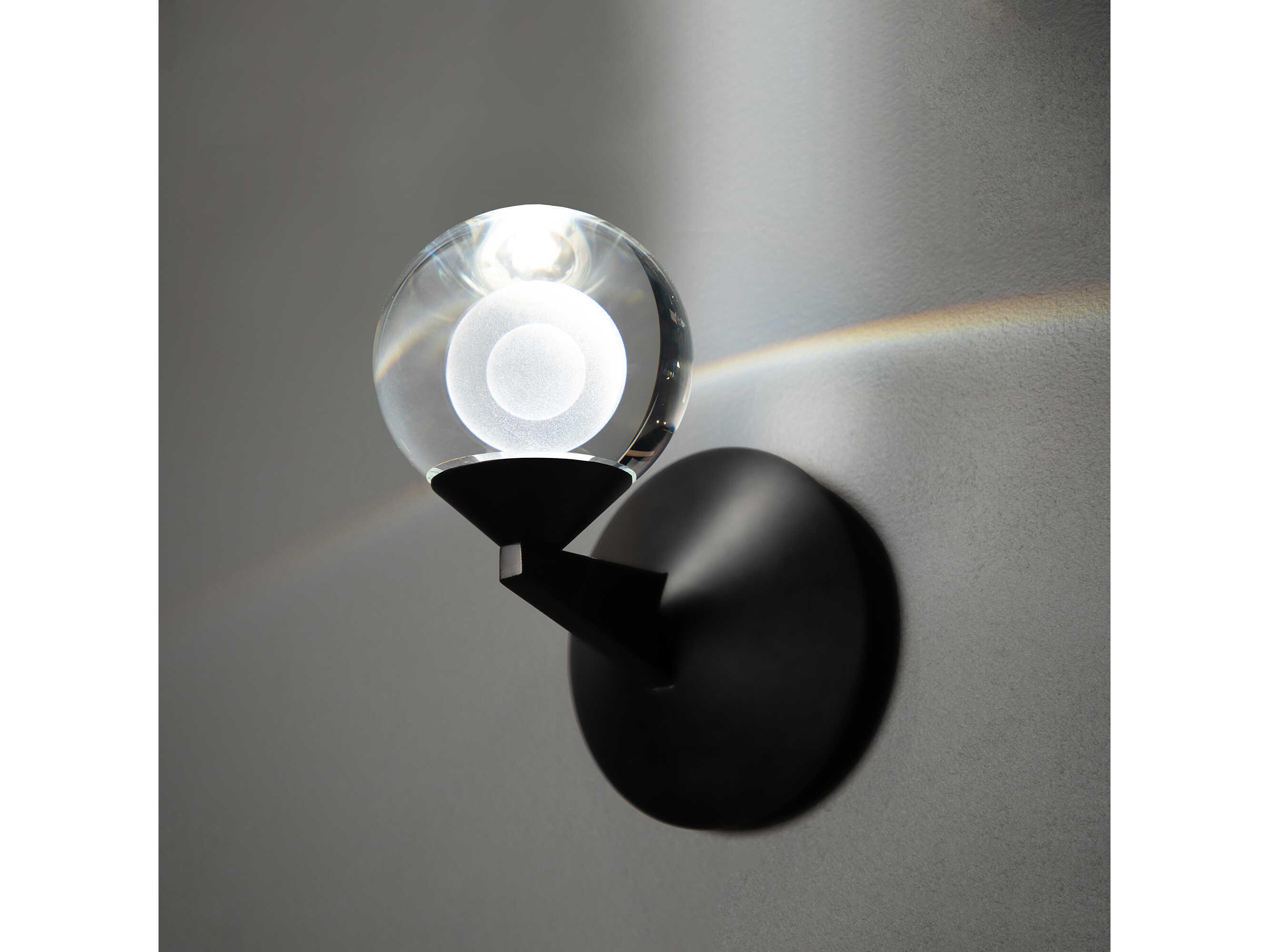 Modern Forms Double Bubble 1-Light Black Crystal LED Wall Sconce
