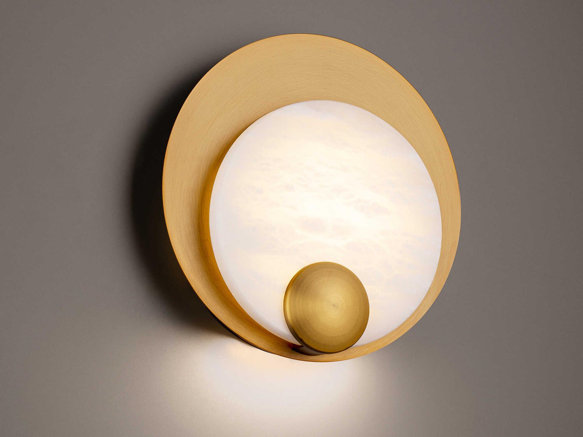 Modern Forms Rowlings 1-Light Aged Brass Glass LED Wall Sconce