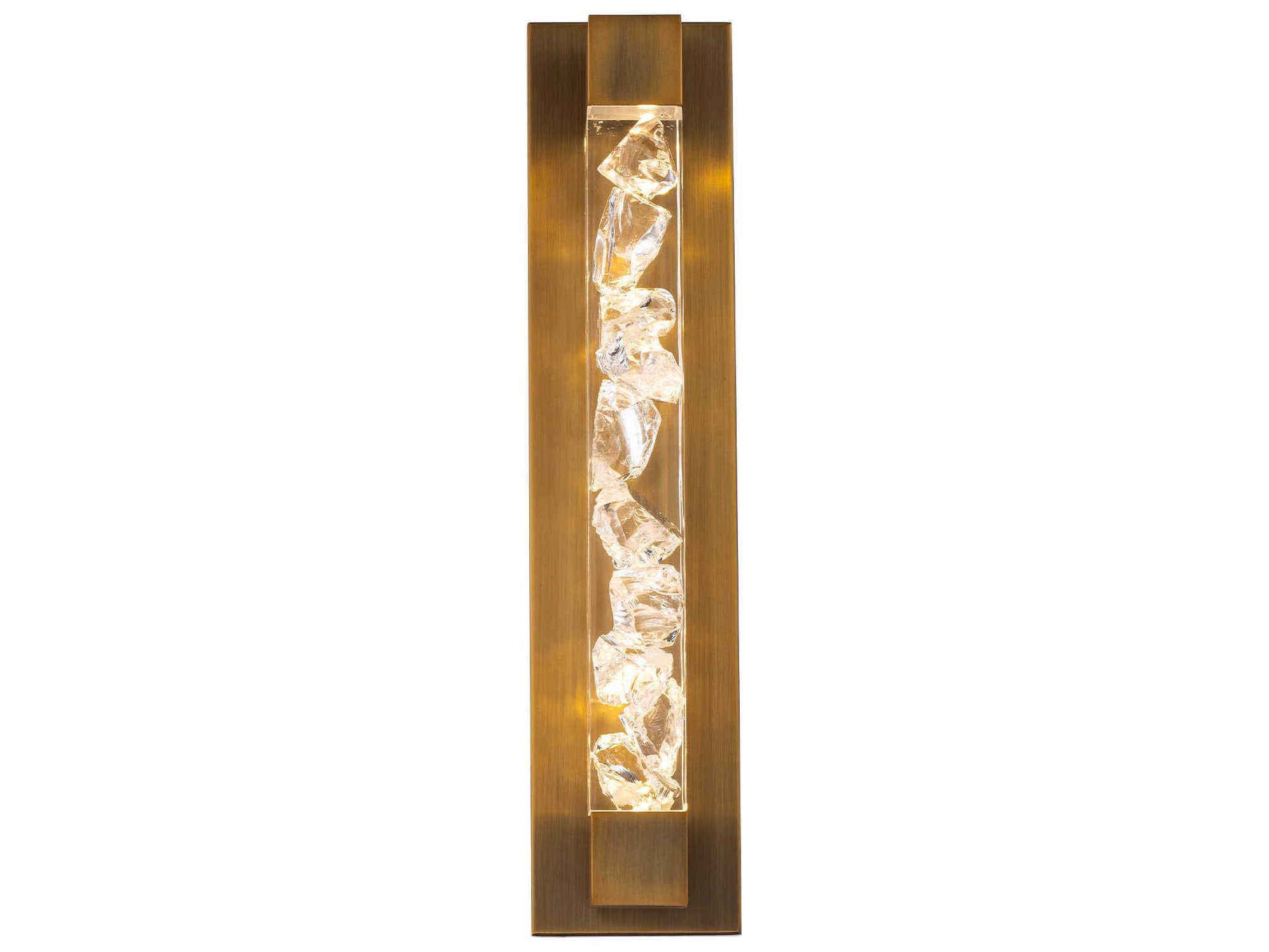 Modern Forms Terra 1-Light Aged Brass Crystal LED Vanity Light