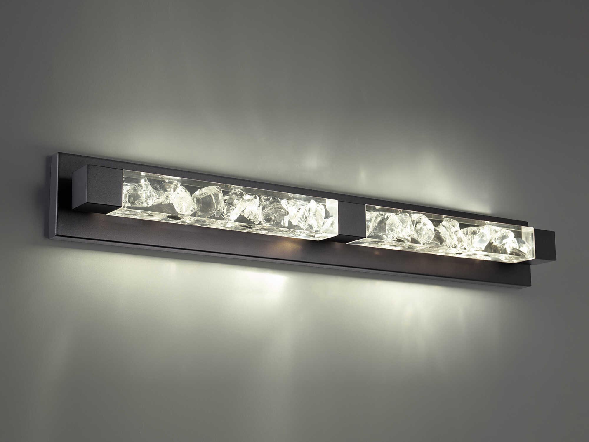 Modern Forms Terra 2-Light Black Crystal LED Vanity Light