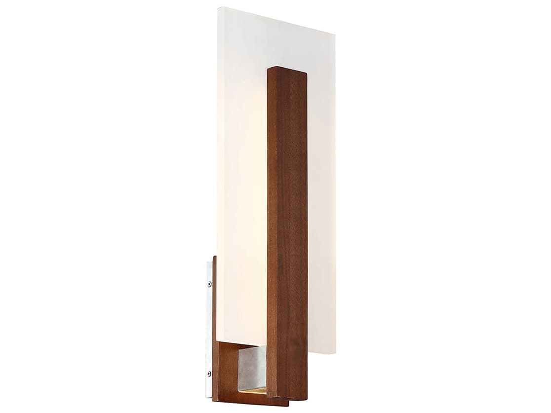 Modern Forms Stem 1-Light Dark Walnut Brown LED Wall Sconce