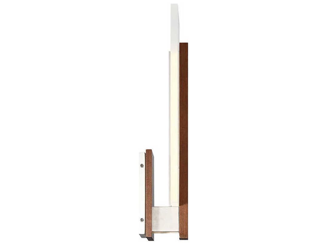 Modern Forms Stem 1-Light Dark Walnut Brown LED Wall Sconce