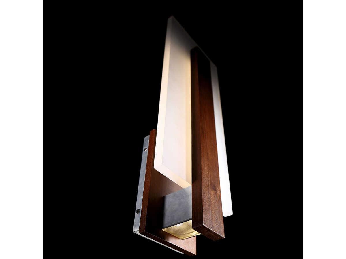 Modern Forms Stem 1-Light Dark Walnut Brown LED Wall Sconce
