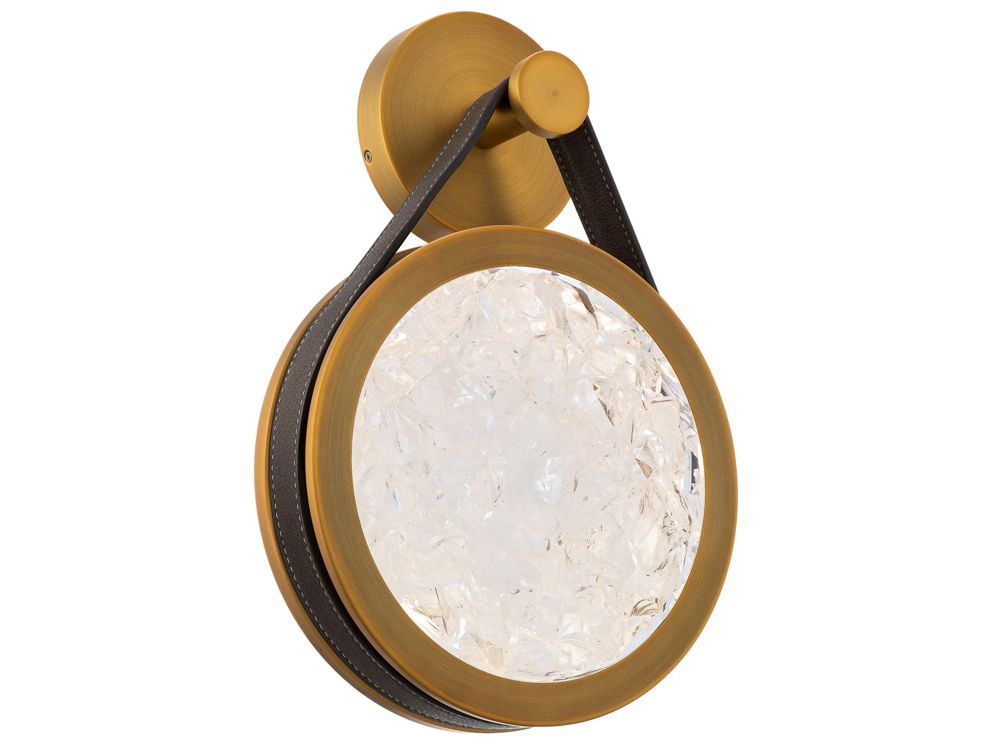 Modern Forms Clare 1-Light Warm Brown Aged Brass Wall Sconce