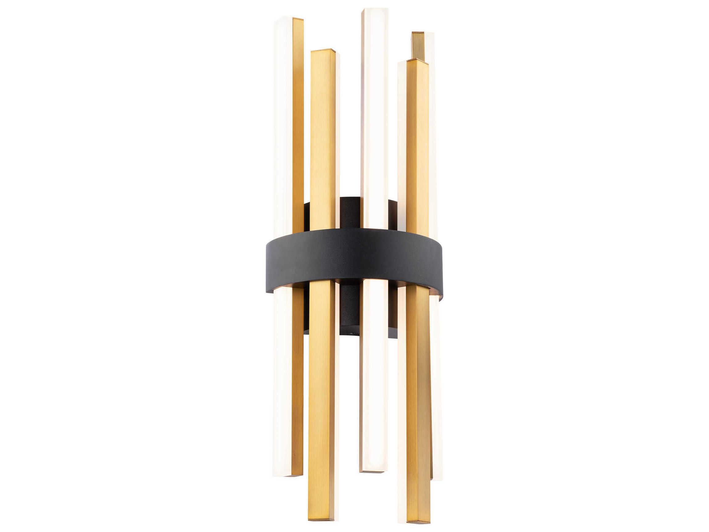 Modern Forms Harmonix 1-Light Black Aged Brass LED Wall Sconce