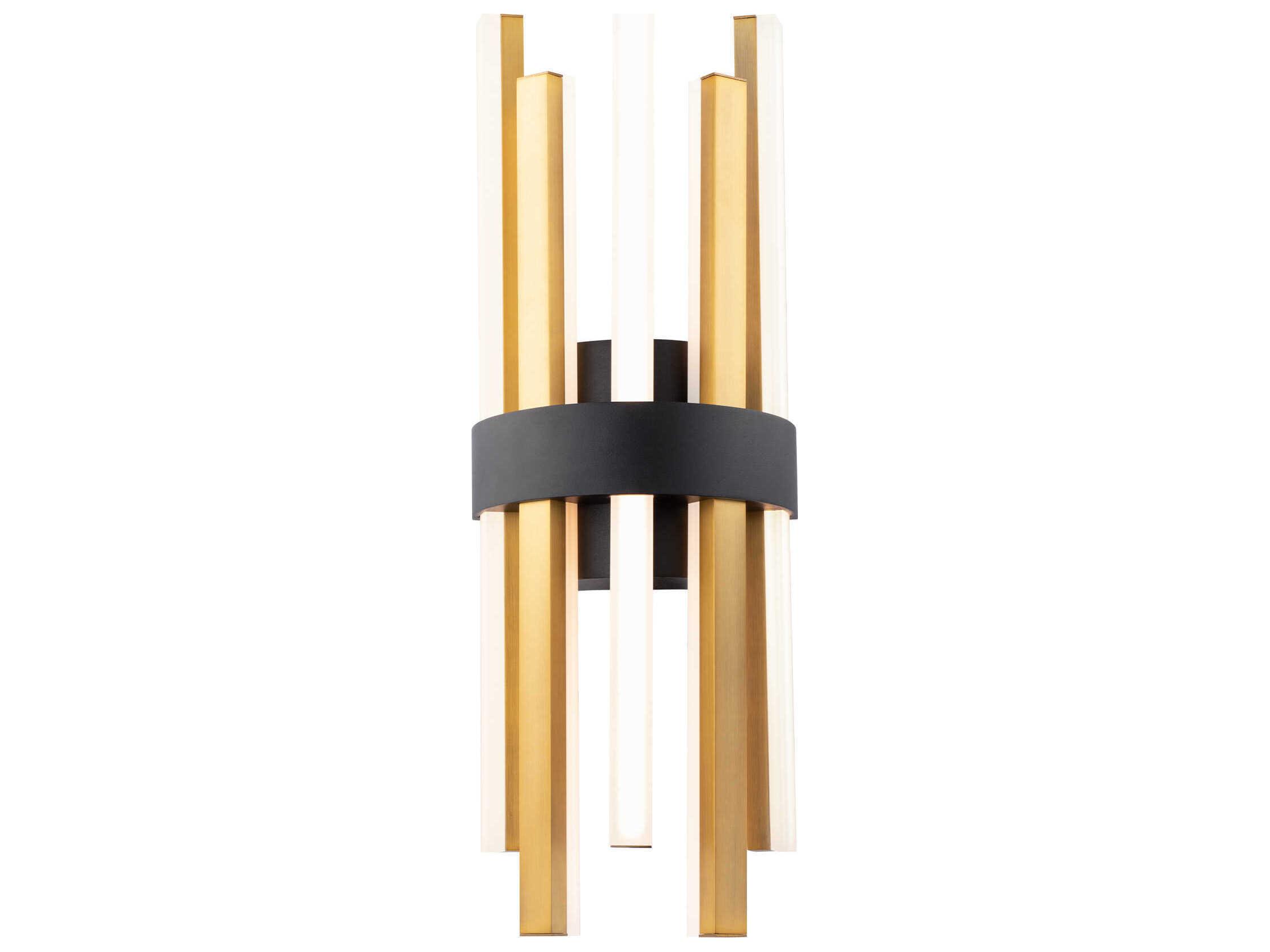 Modern Forms Harmonix 1-Light Black Aged Brass LED Wall Sconce