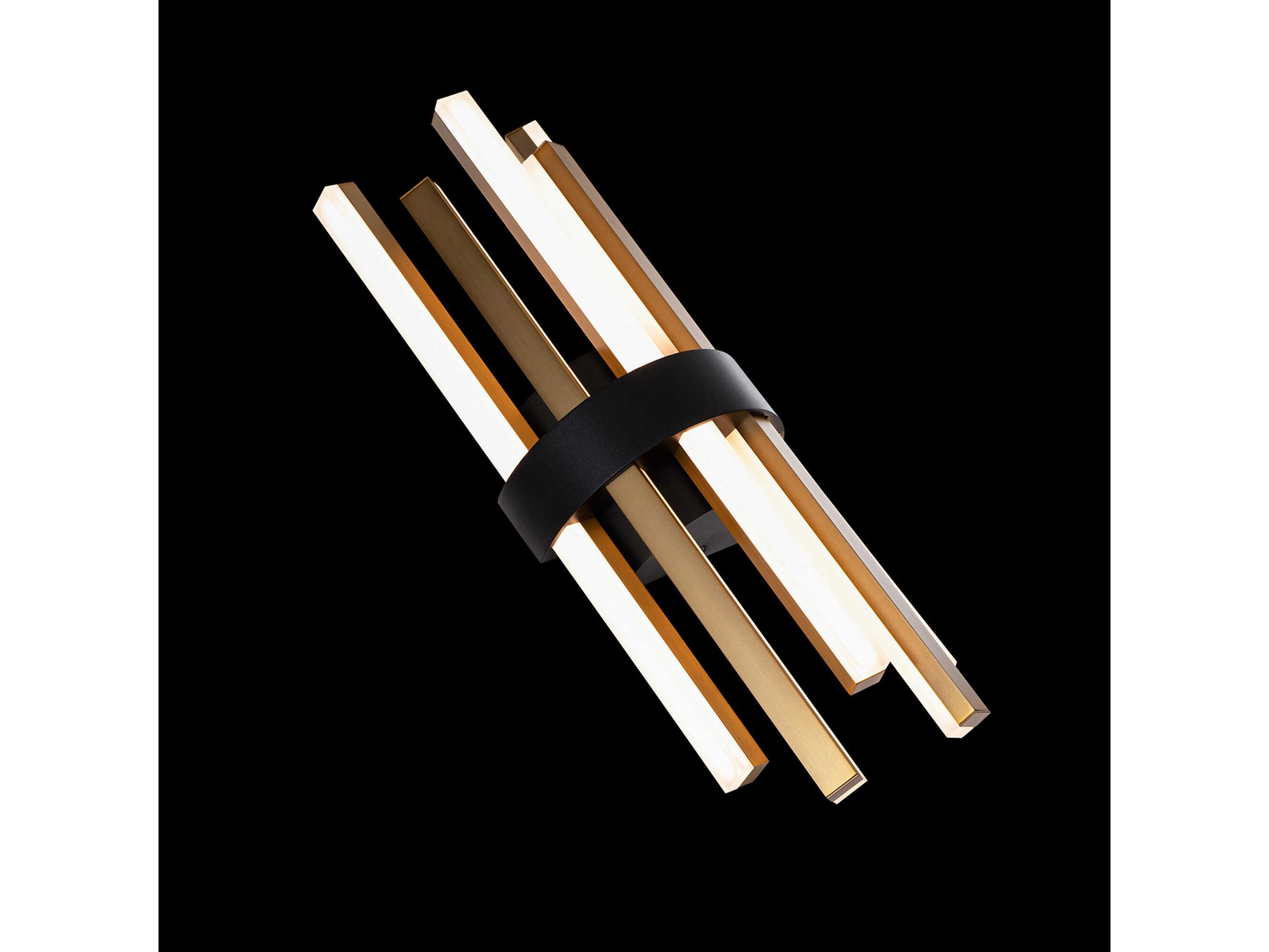 Modern Forms Harmonix 1-Light Black Aged Brass LED Wall Sconce