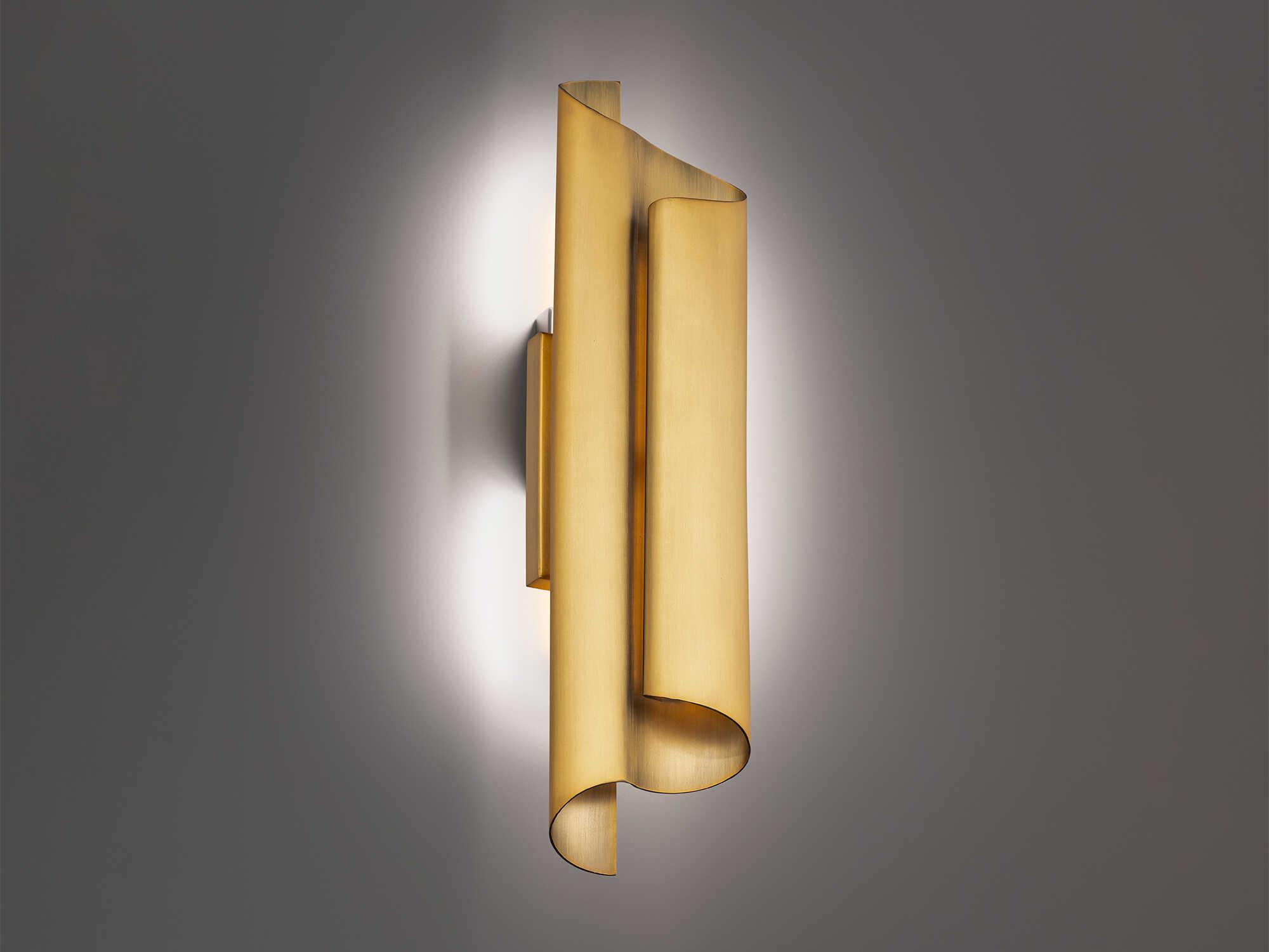 Modern Forms Pirouette 1-Light Aged Brass Wall Sconce
