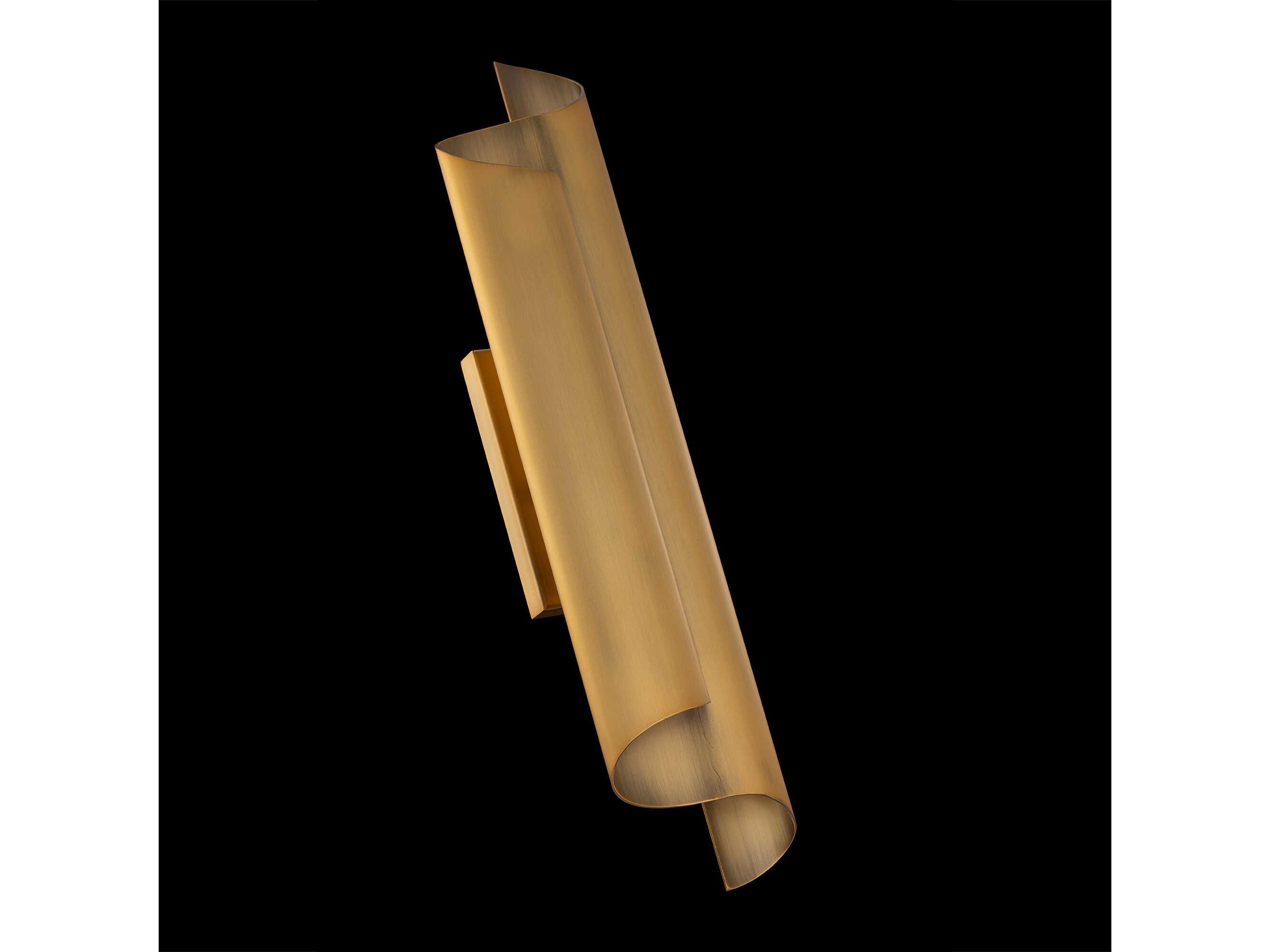 Modern Forms Pirouette 1-Light Aged Brass Wall Sconce