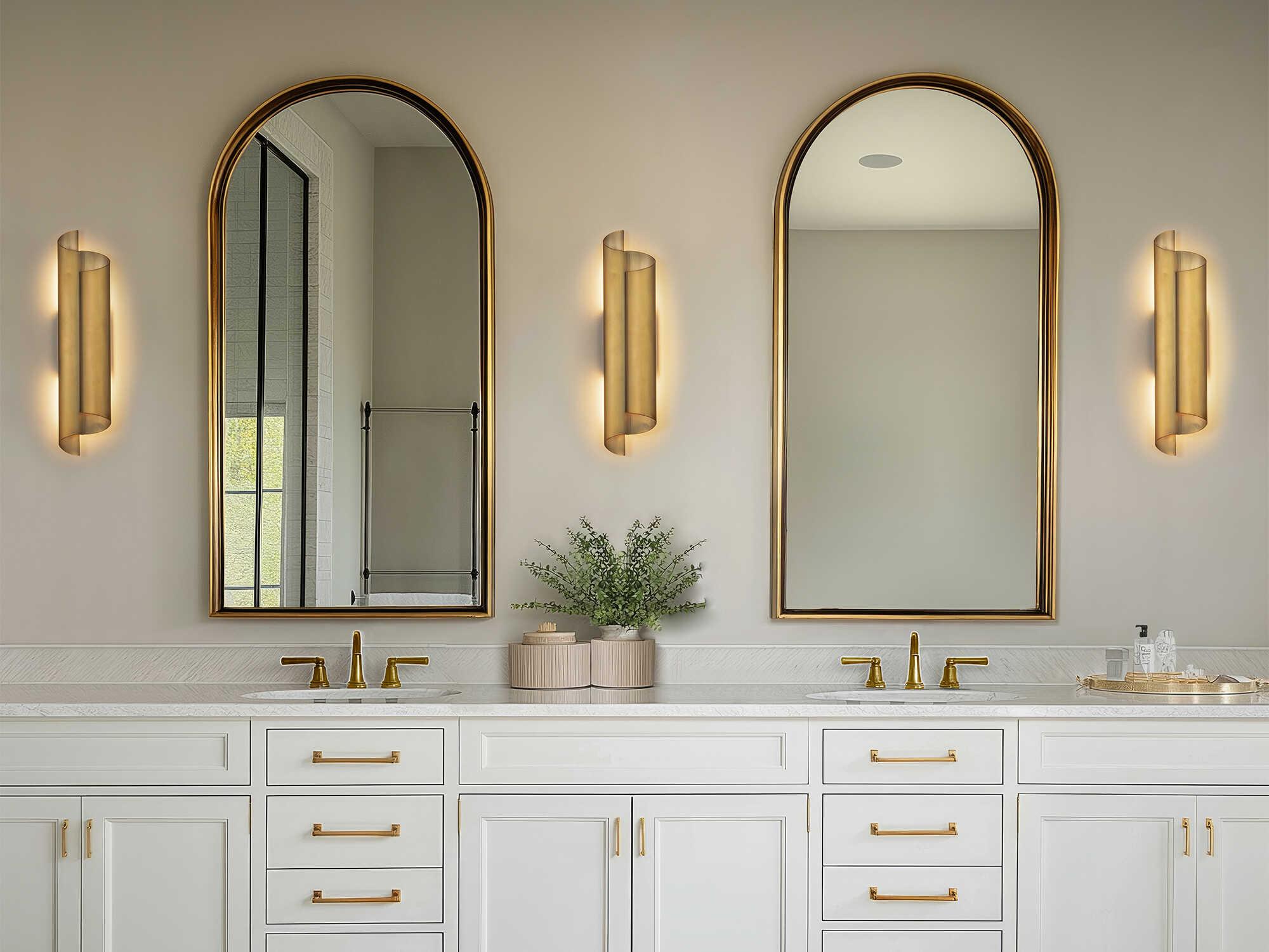 Modern Forms Pirouette 1-Light Aged Brass Wall Sconce