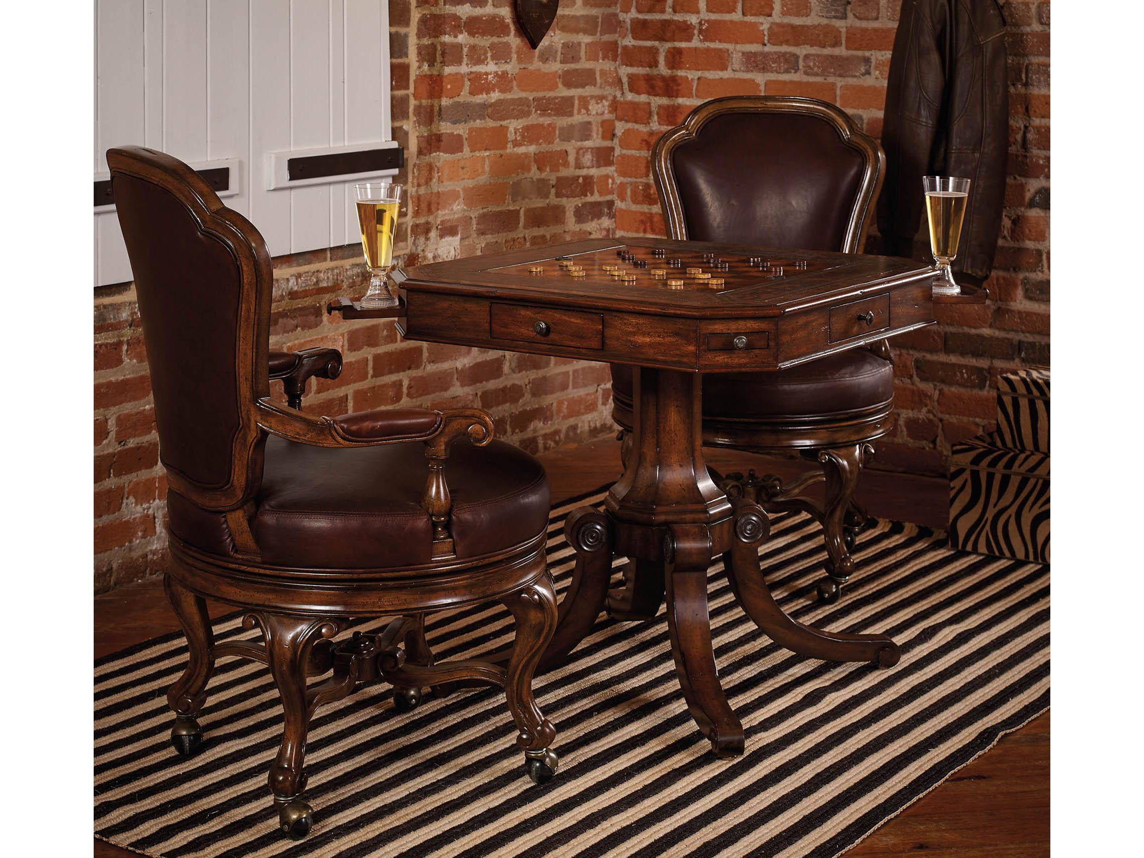 Maitland Smith Brown Chess Game Table