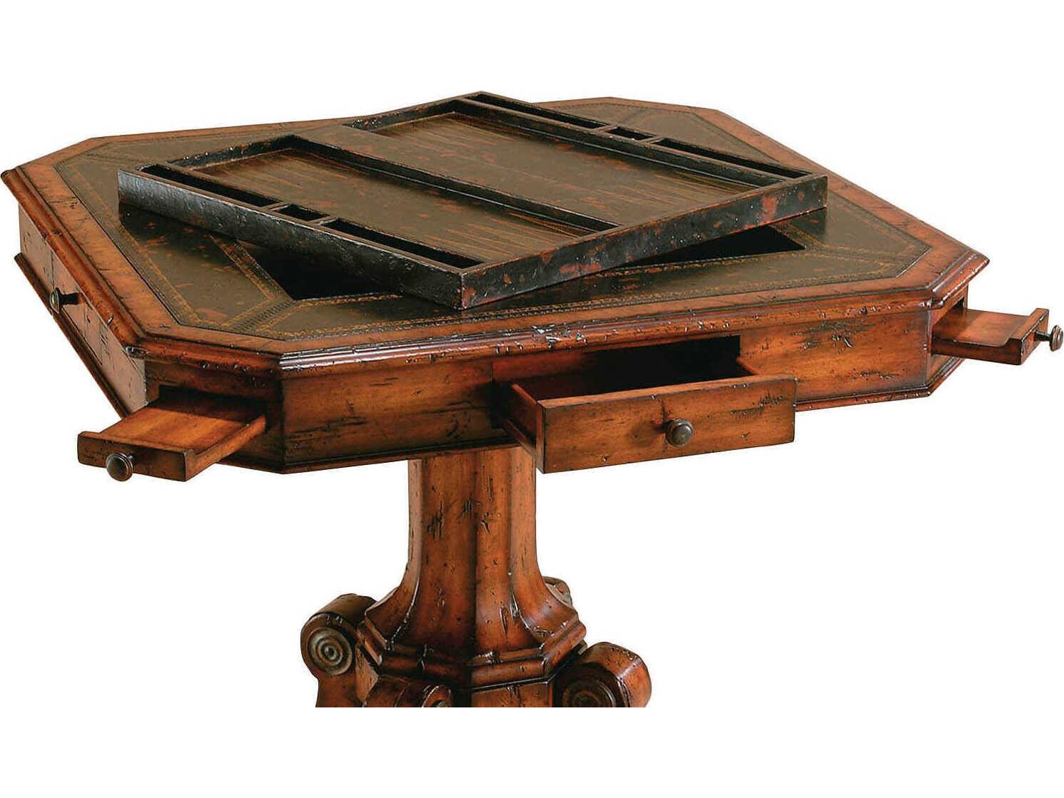 Maitland Smith Brown Chess Game Table