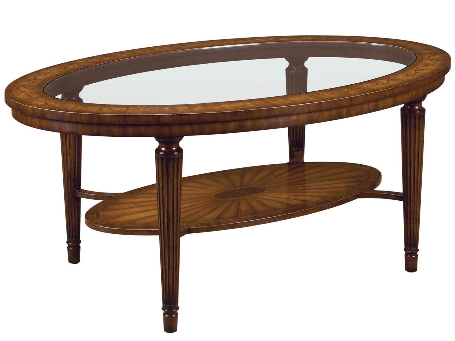 Maitland Smith Marquetry 48" Cocktail Table