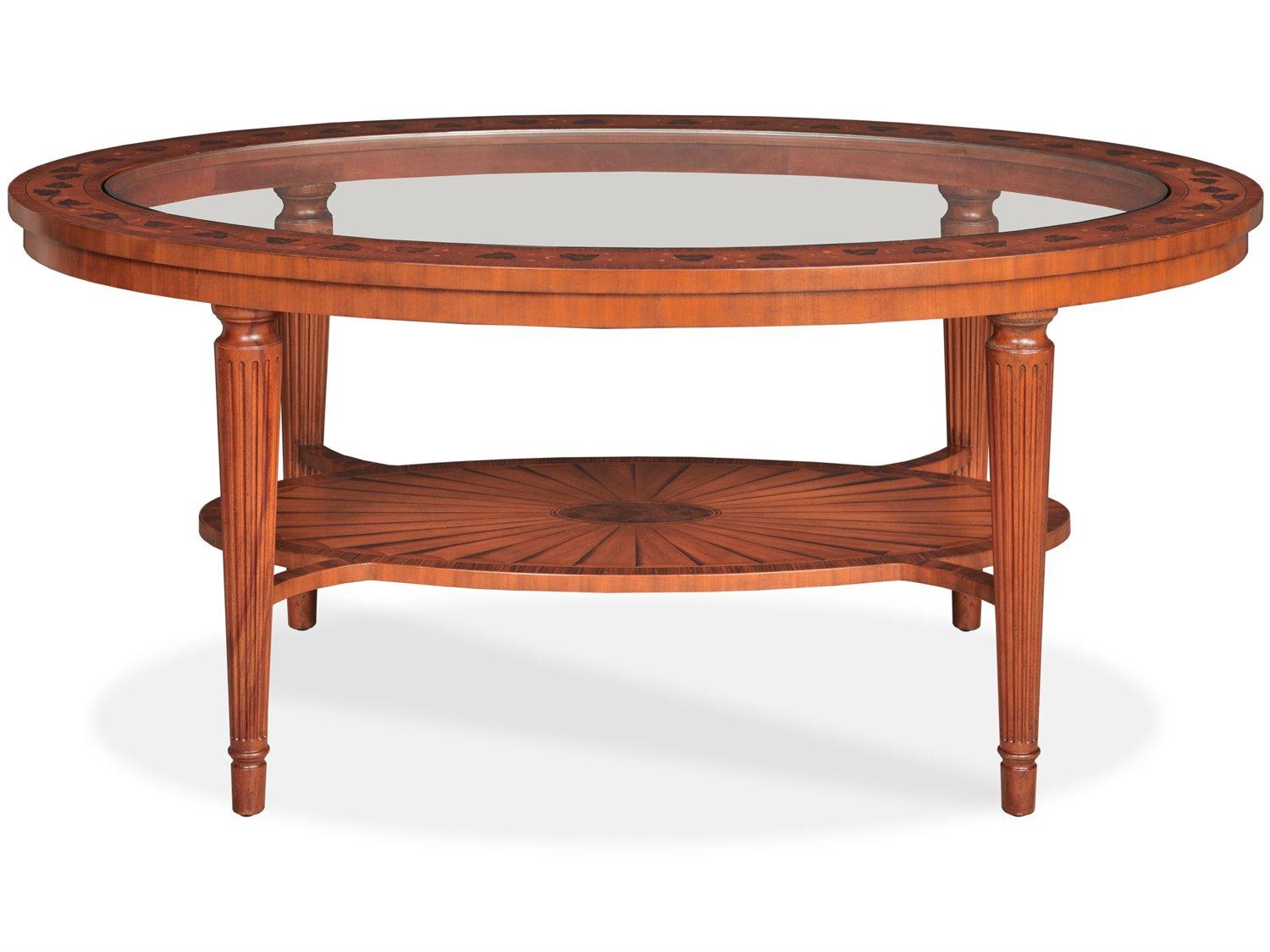 Maitland Smith Marquetry 48" Cocktail Table