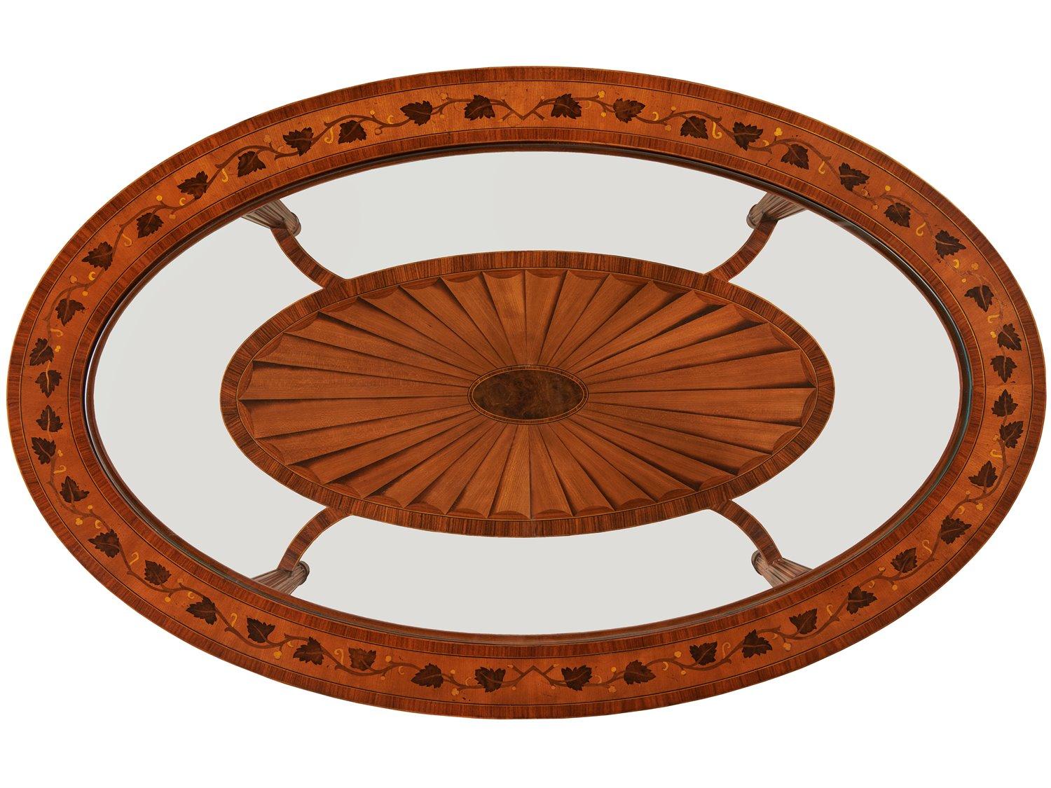 Maitland Smith Marquetry 48" Cocktail Table