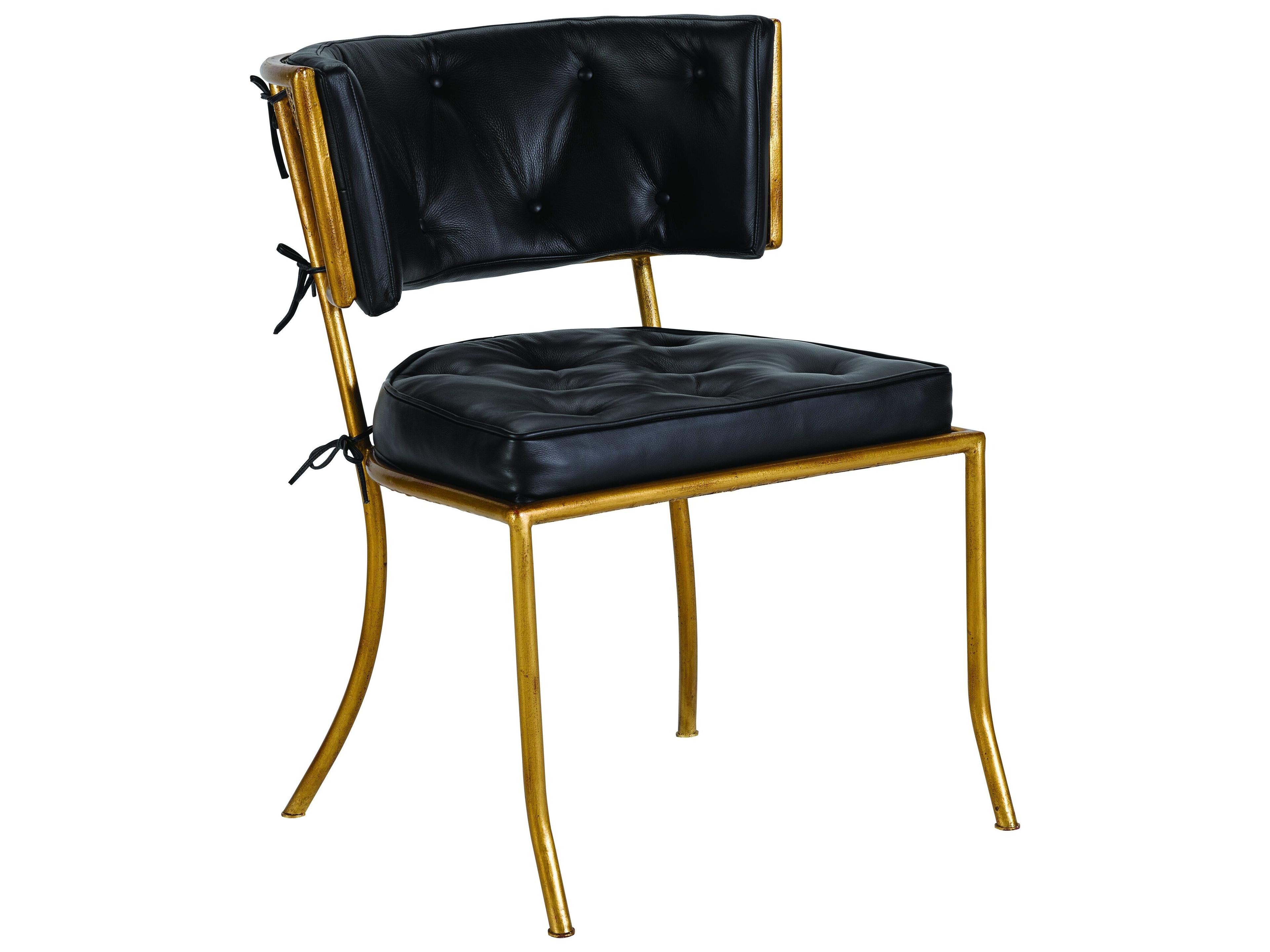 Maitland Smith Black Upholstered Task Office Chair