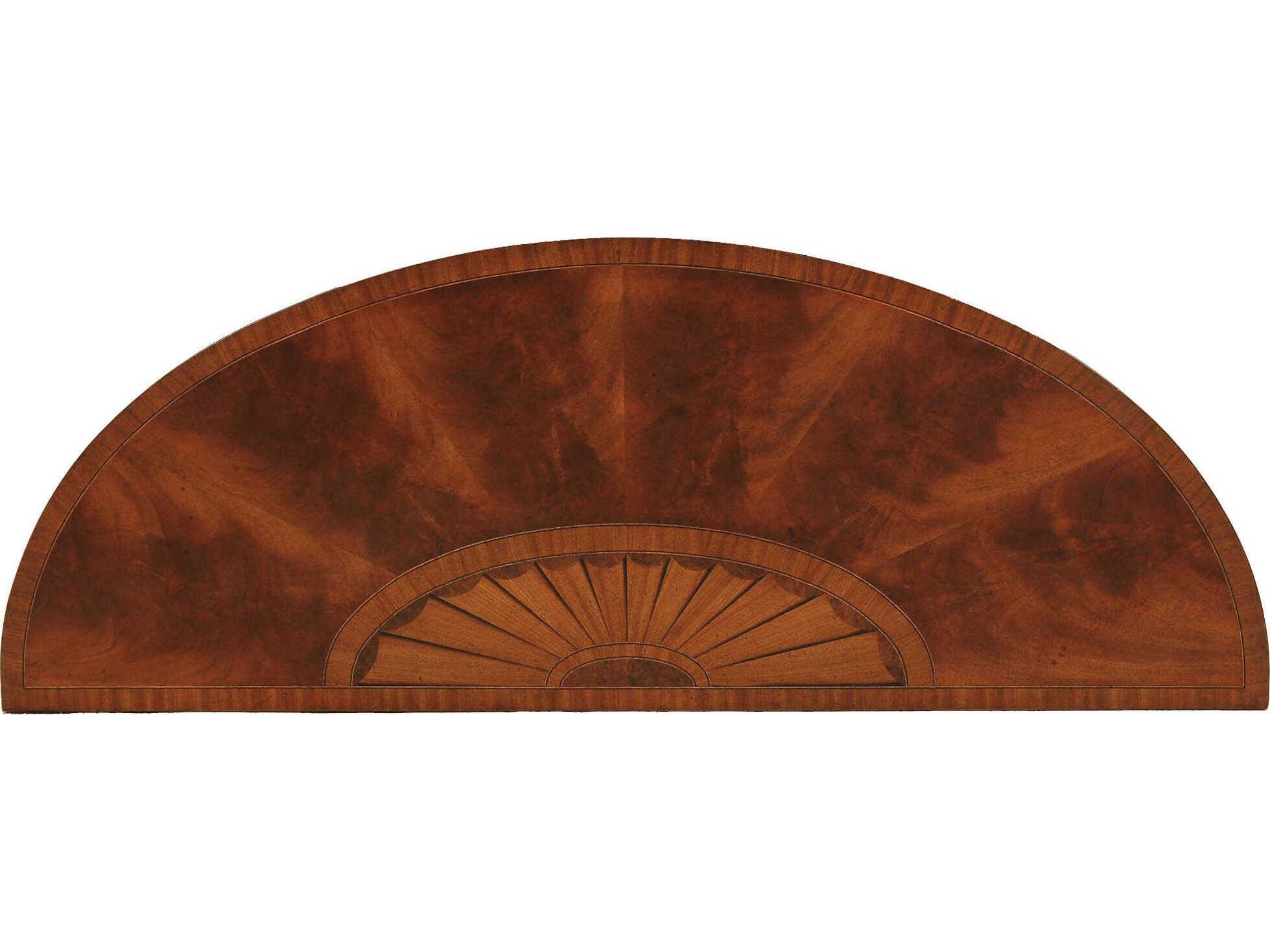 Maitland Smith Hepplewhite Demilune Wood Irish Mahogany Console Table