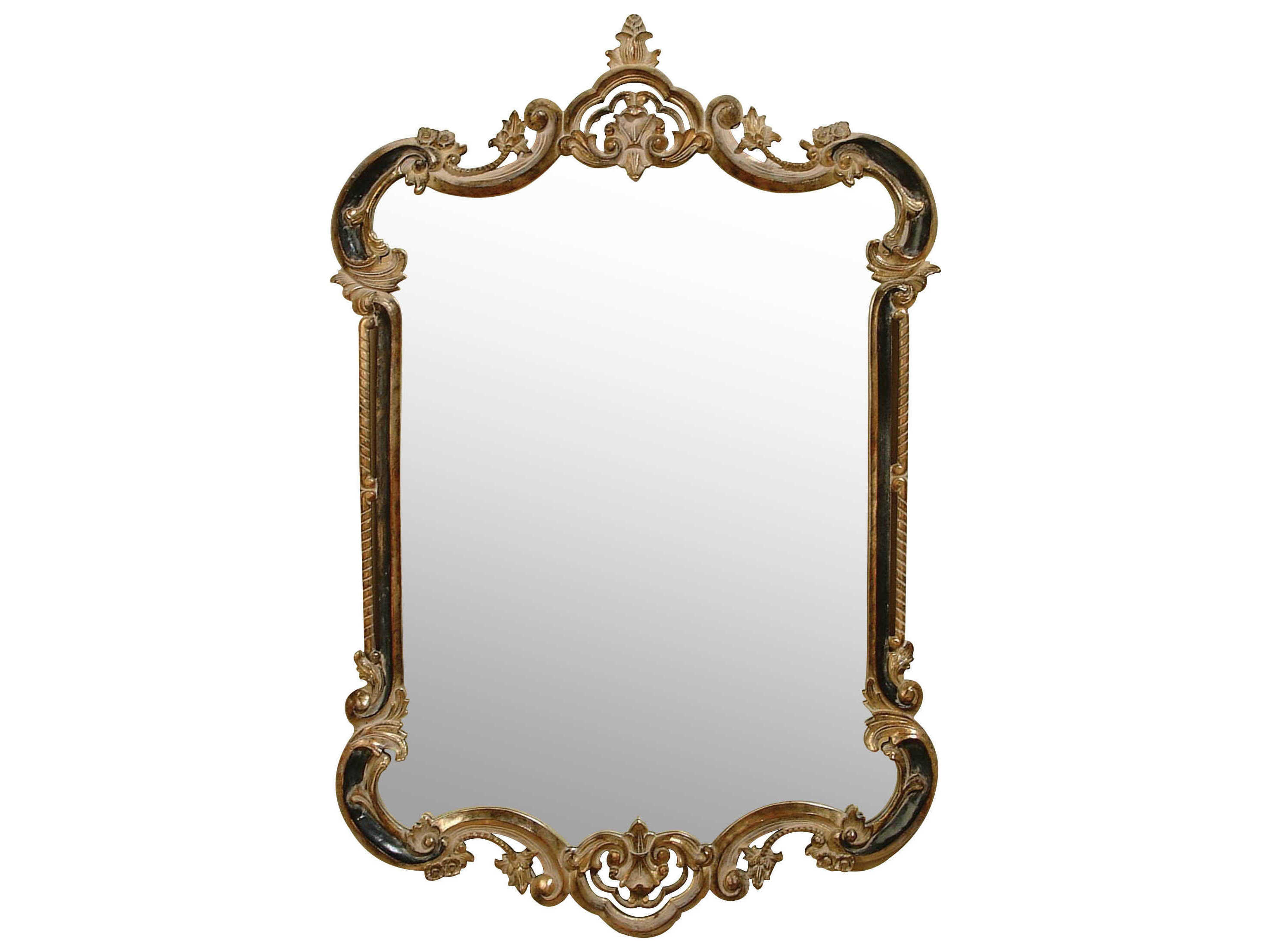 Maitland Smith Antique Silver / Soft Black Brun Wall Mirror