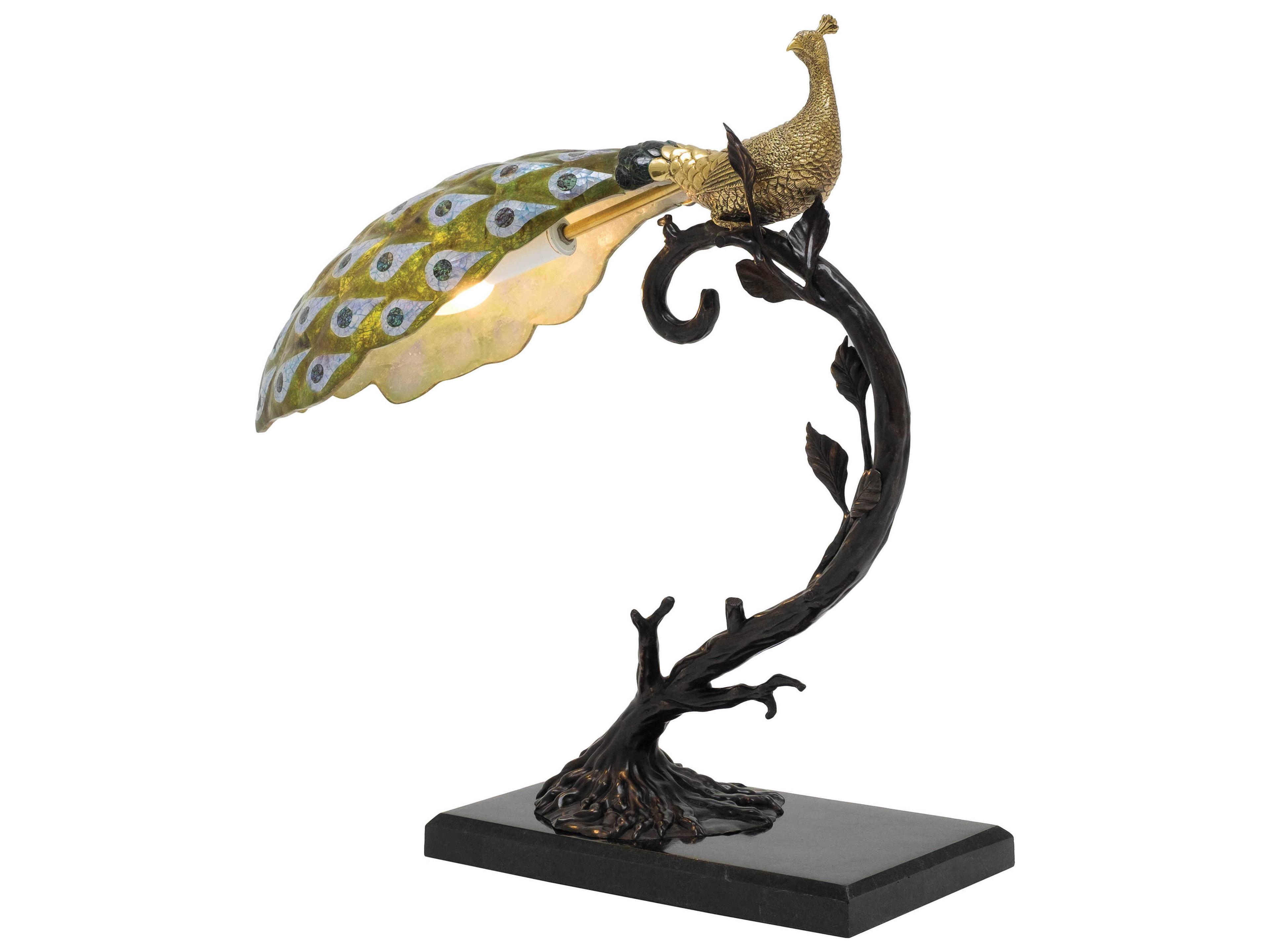Maitland Smith Peacock Barcelona Bronze Desk Lamp