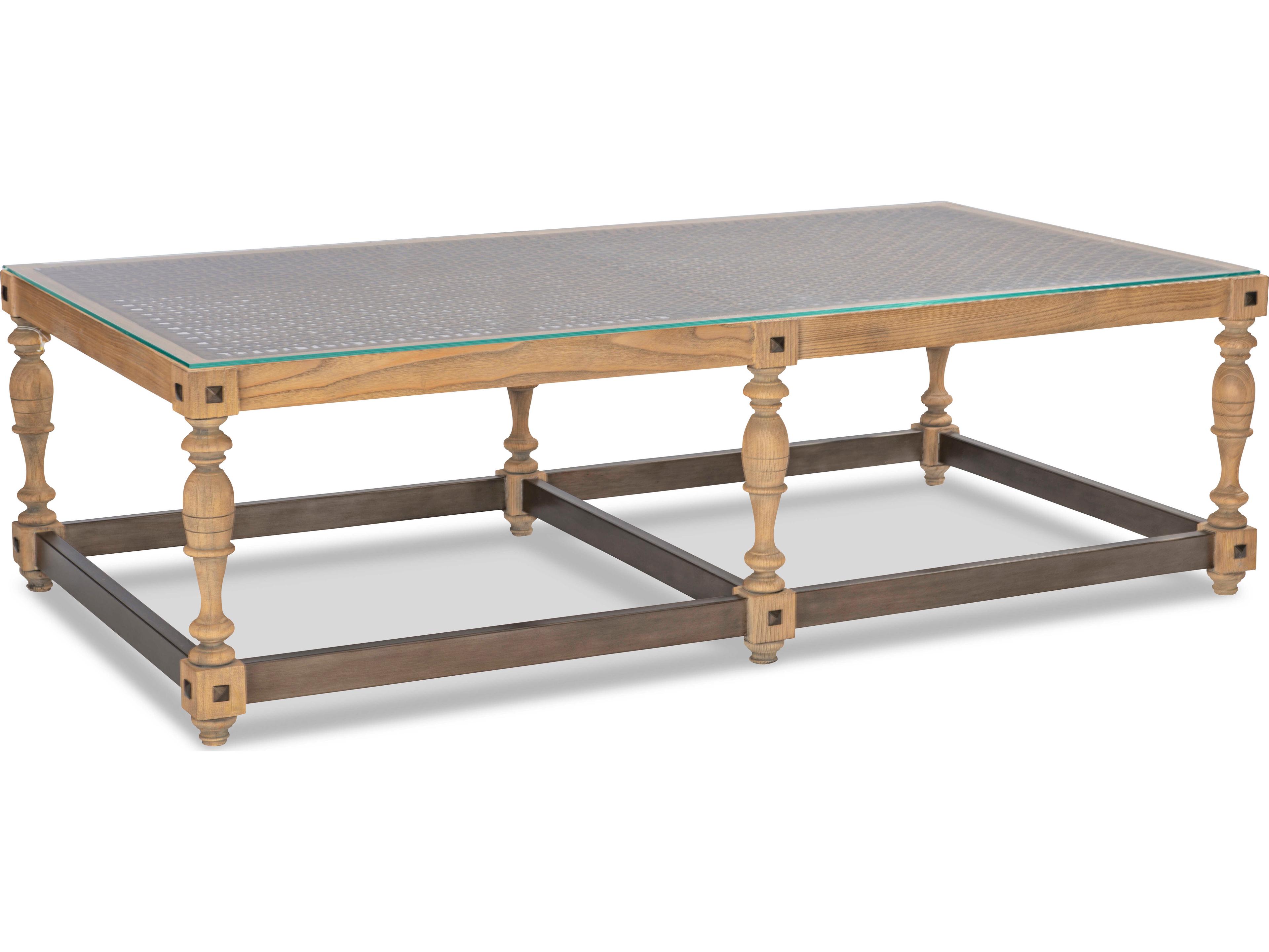 Maitland Smith Riempie Rectangular Glass Coffee Table