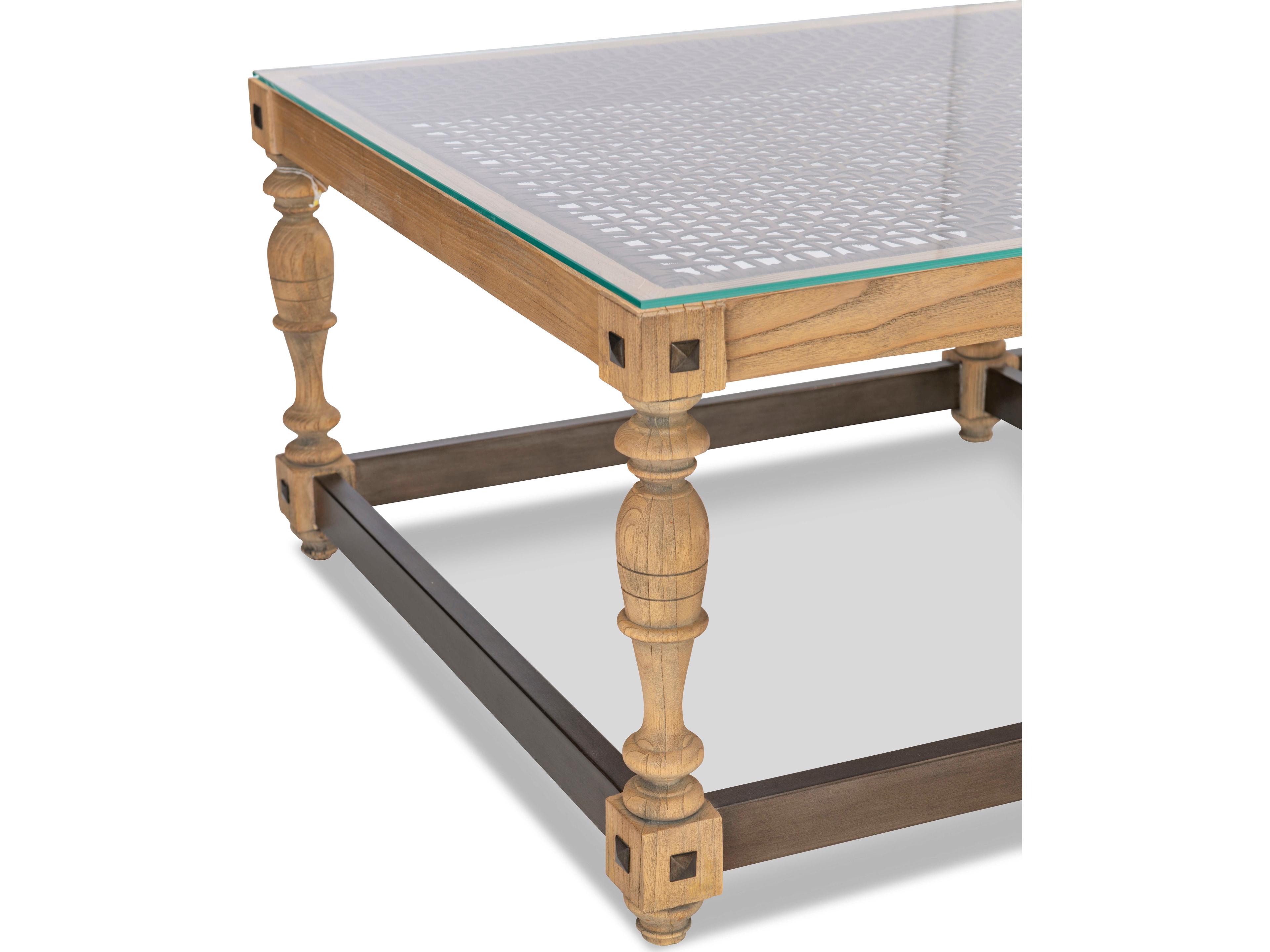 Maitland Smith Riempie Rectangular Glass Coffee Table