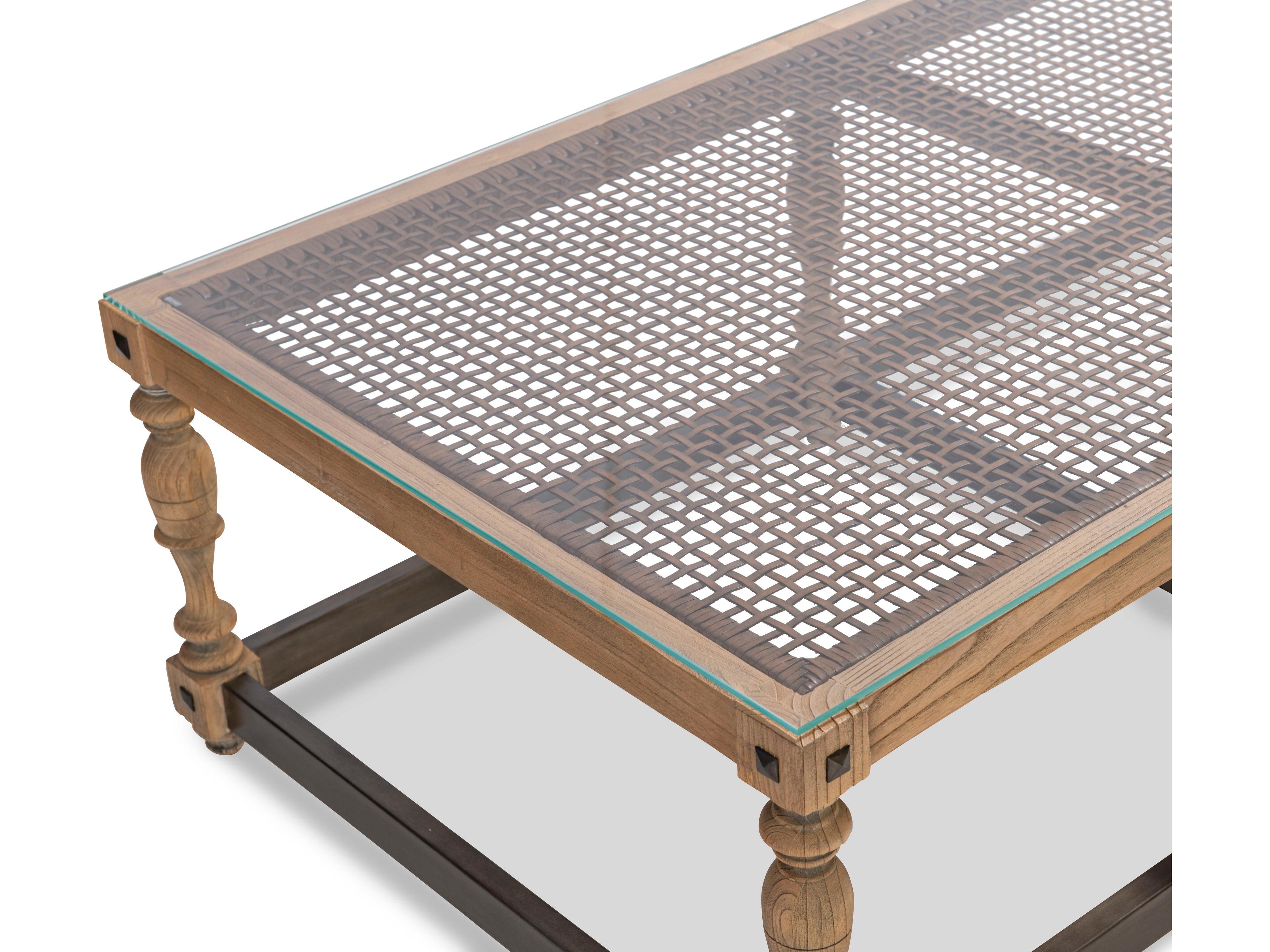 Maitland Smith Riempie Rectangular Glass Coffee Table