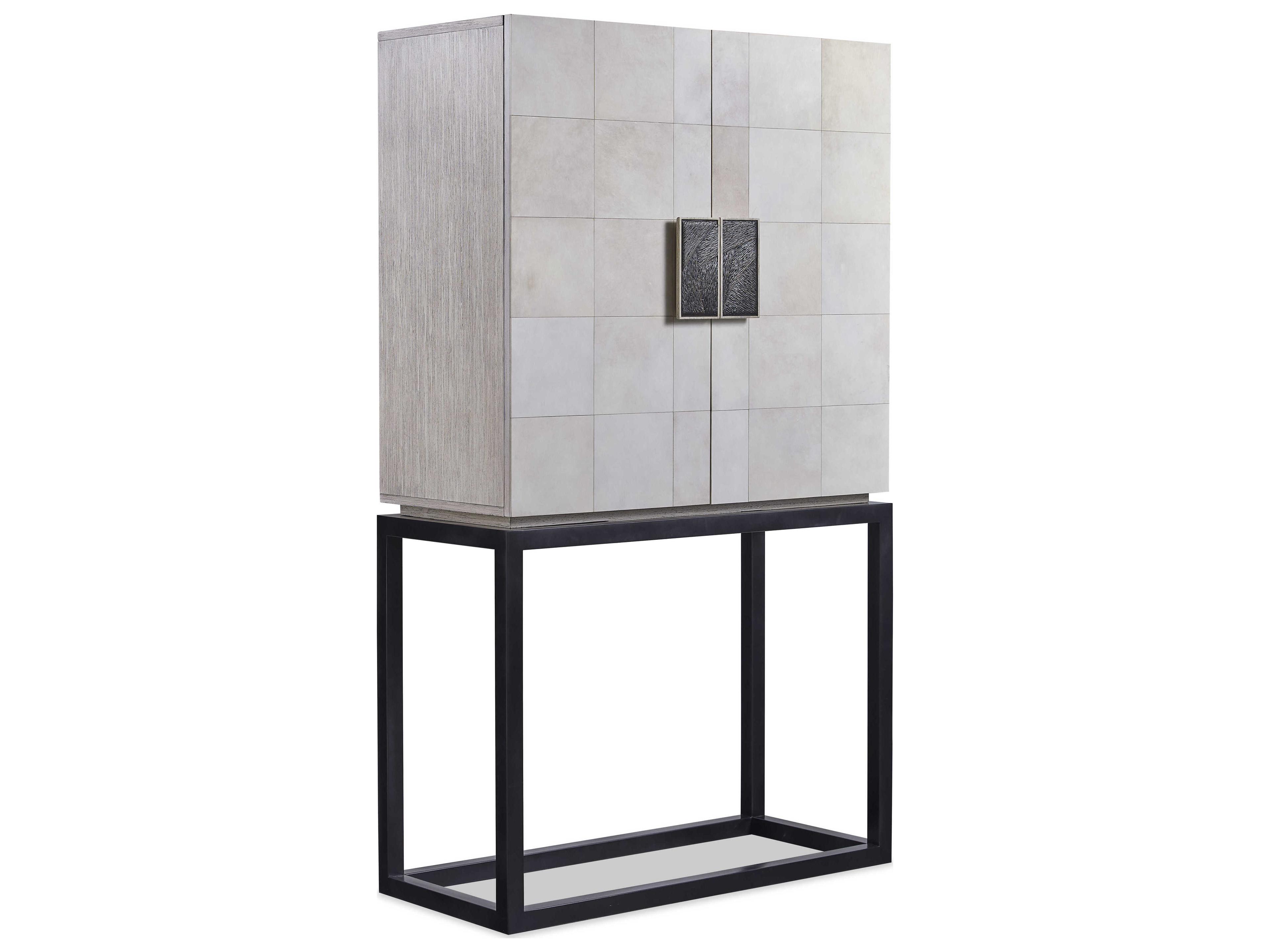 Maitland Smith Gray Bar Cabinet