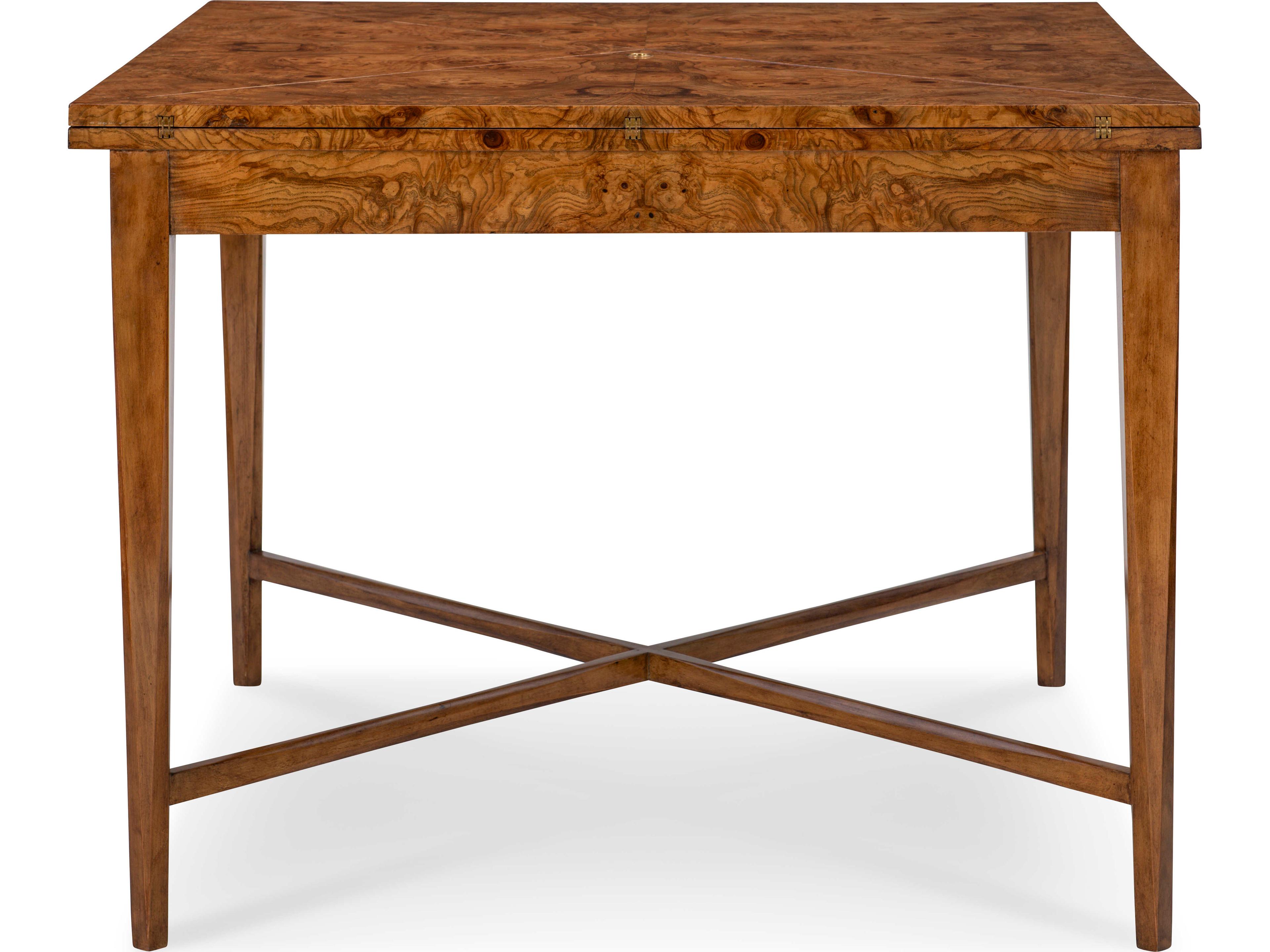 Maitland Smith Basil Brown Ash Wood Game Table