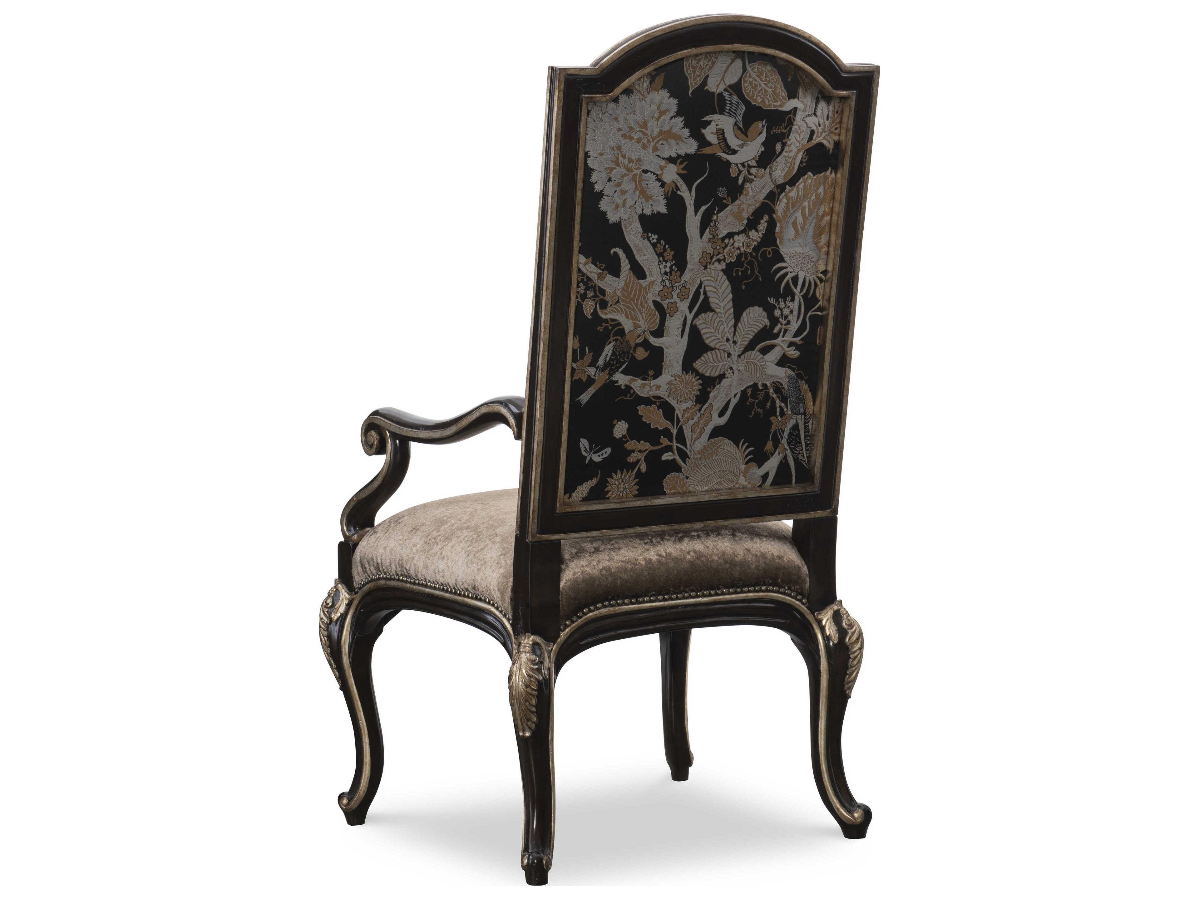 Maitland Smith Piazza San Marco Brown Upholstered Arm Dining Chair