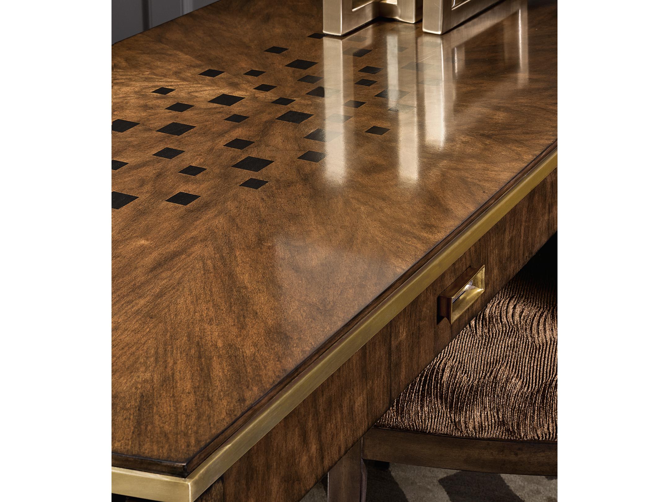 Maitland Smith Lyric Brown Cherry Wood Secretary Desk