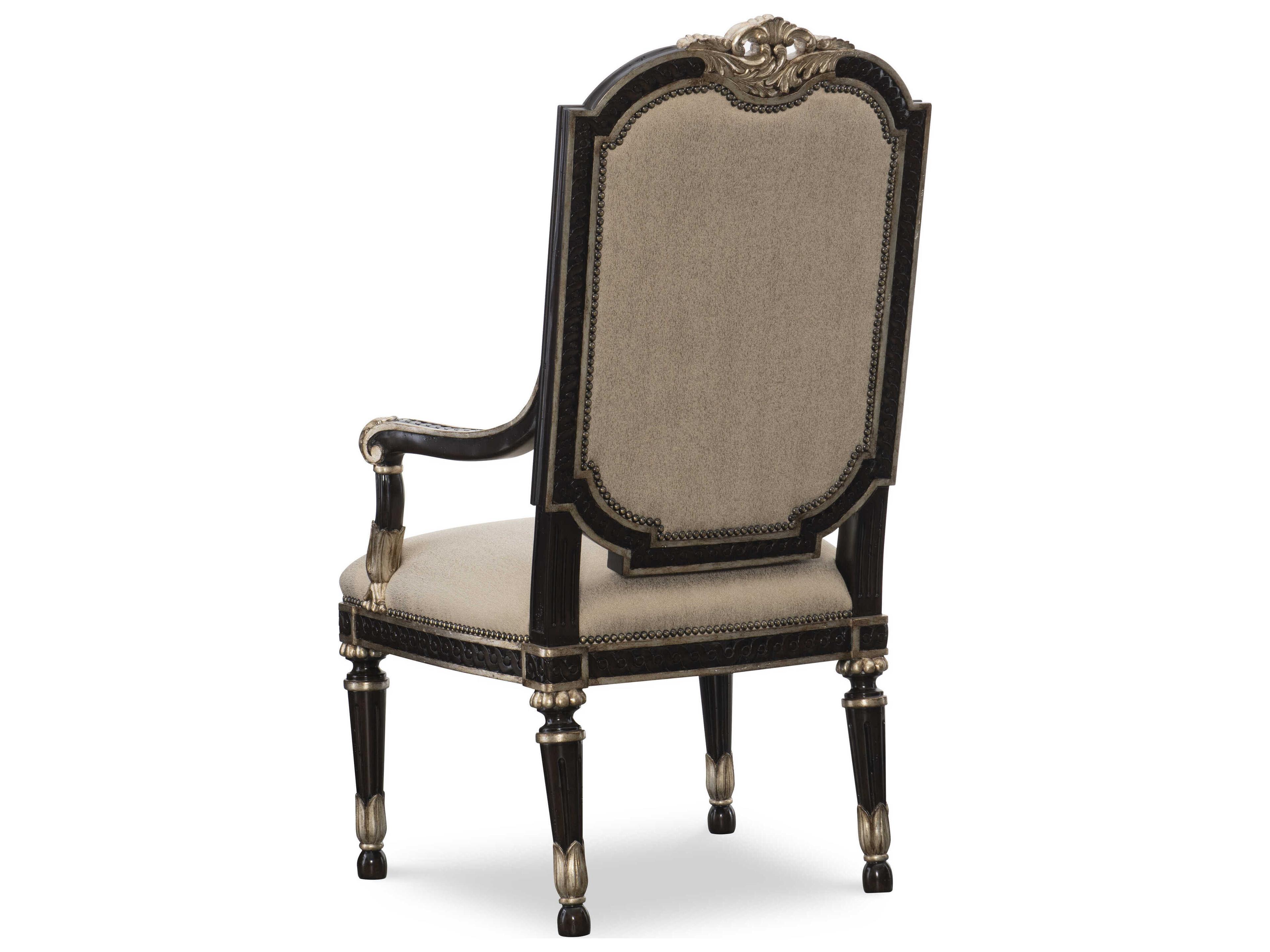 Maitland Smith Piazza San Marco Brown Upholstered Arm Dining Chair