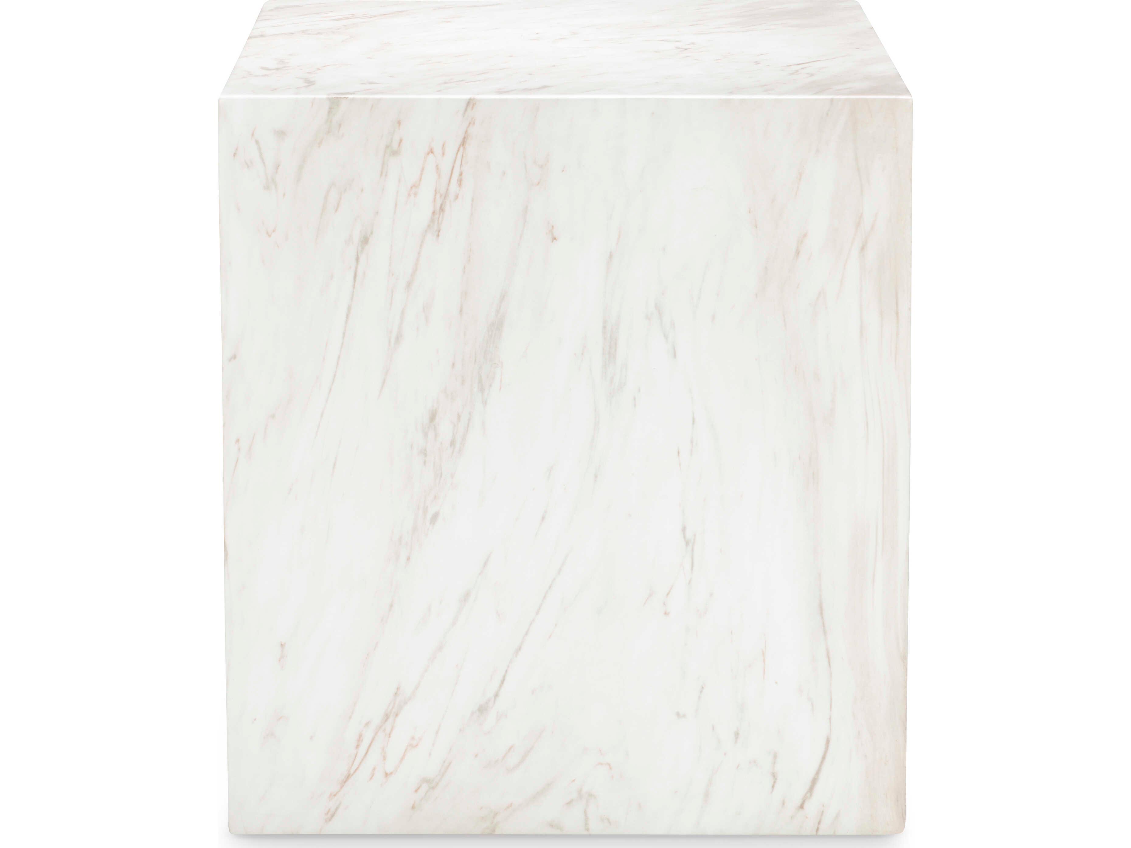 Maitland Smith Aries Rectangular Faux Marble End Table
