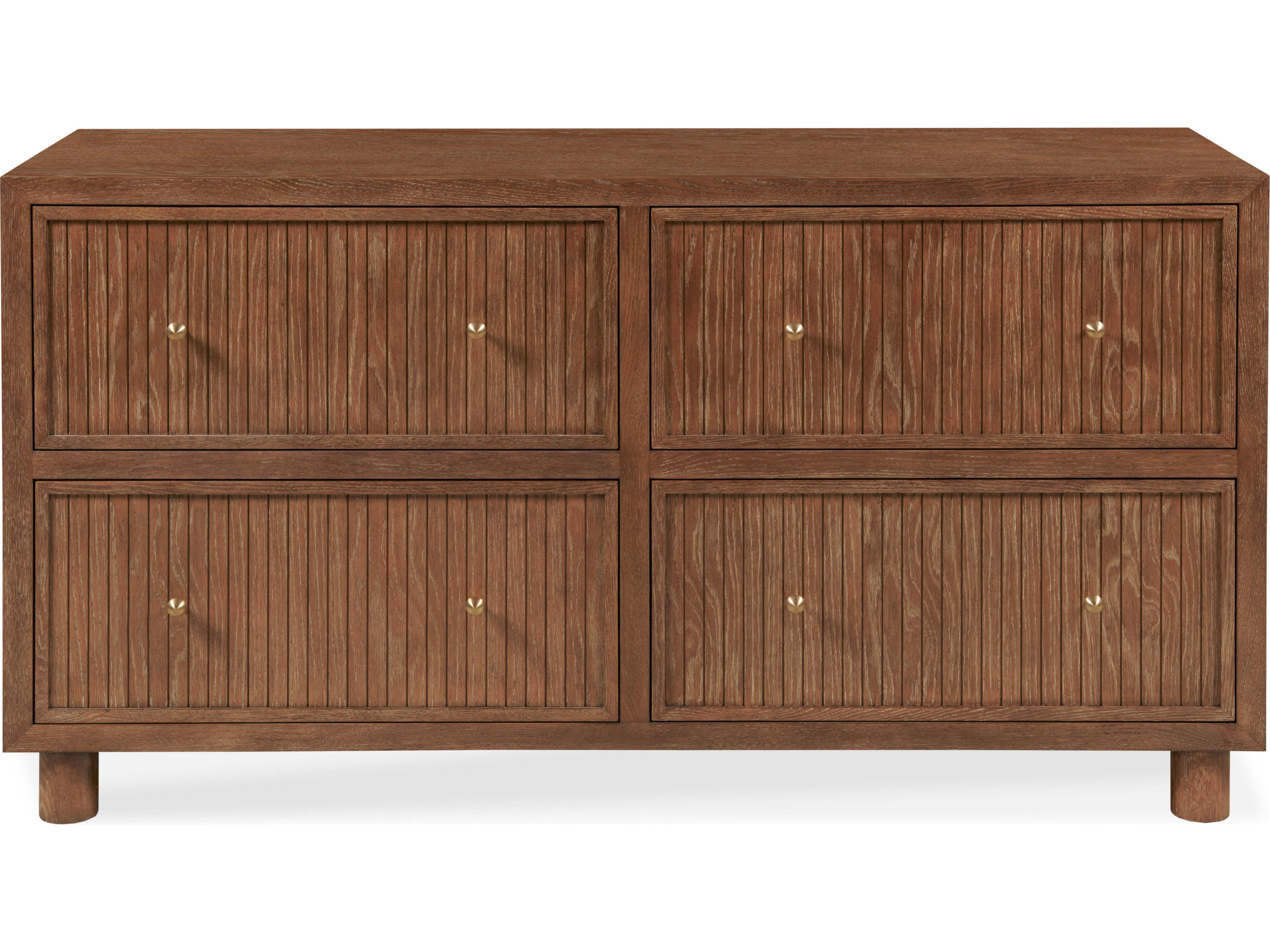 Maitland Smith Mg 4-Drawers Brown Double Dresser