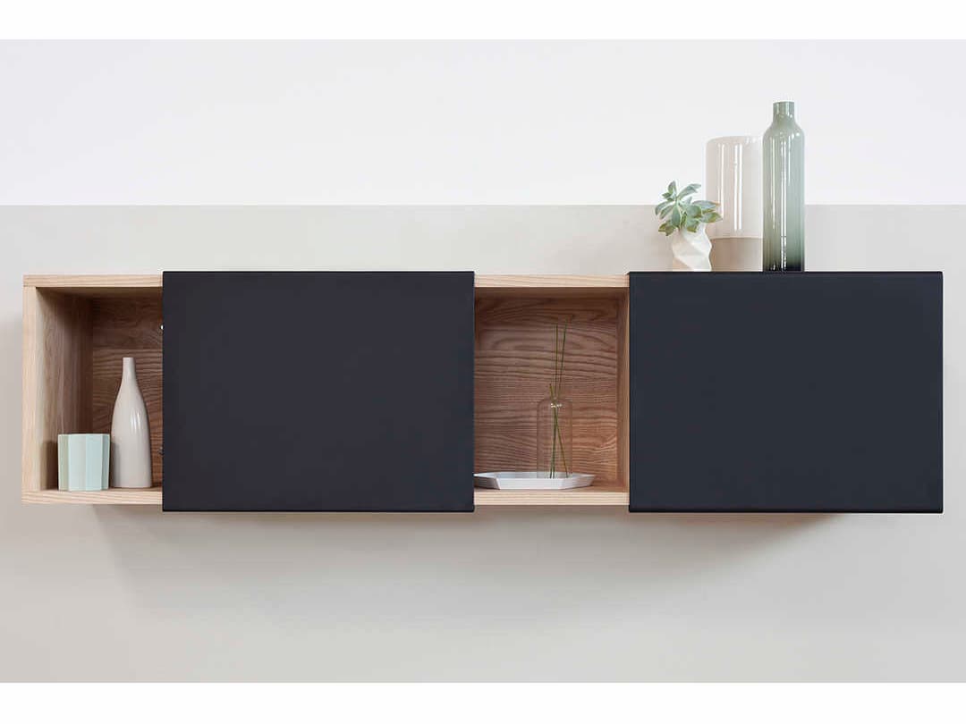 Mash Studios Ash / Matte Black Wall Shelf